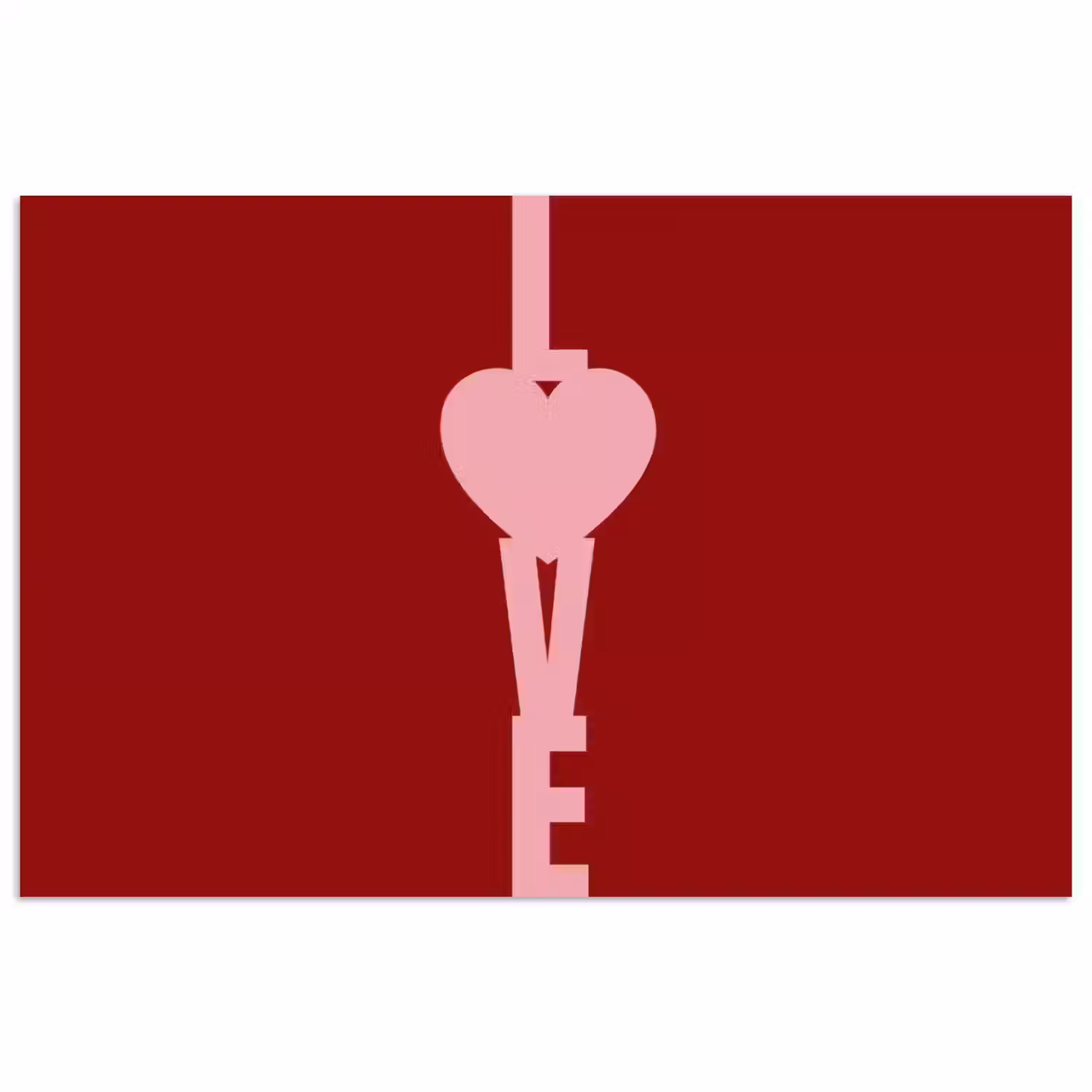 Love - Hart - Rood poster papier klein -3d