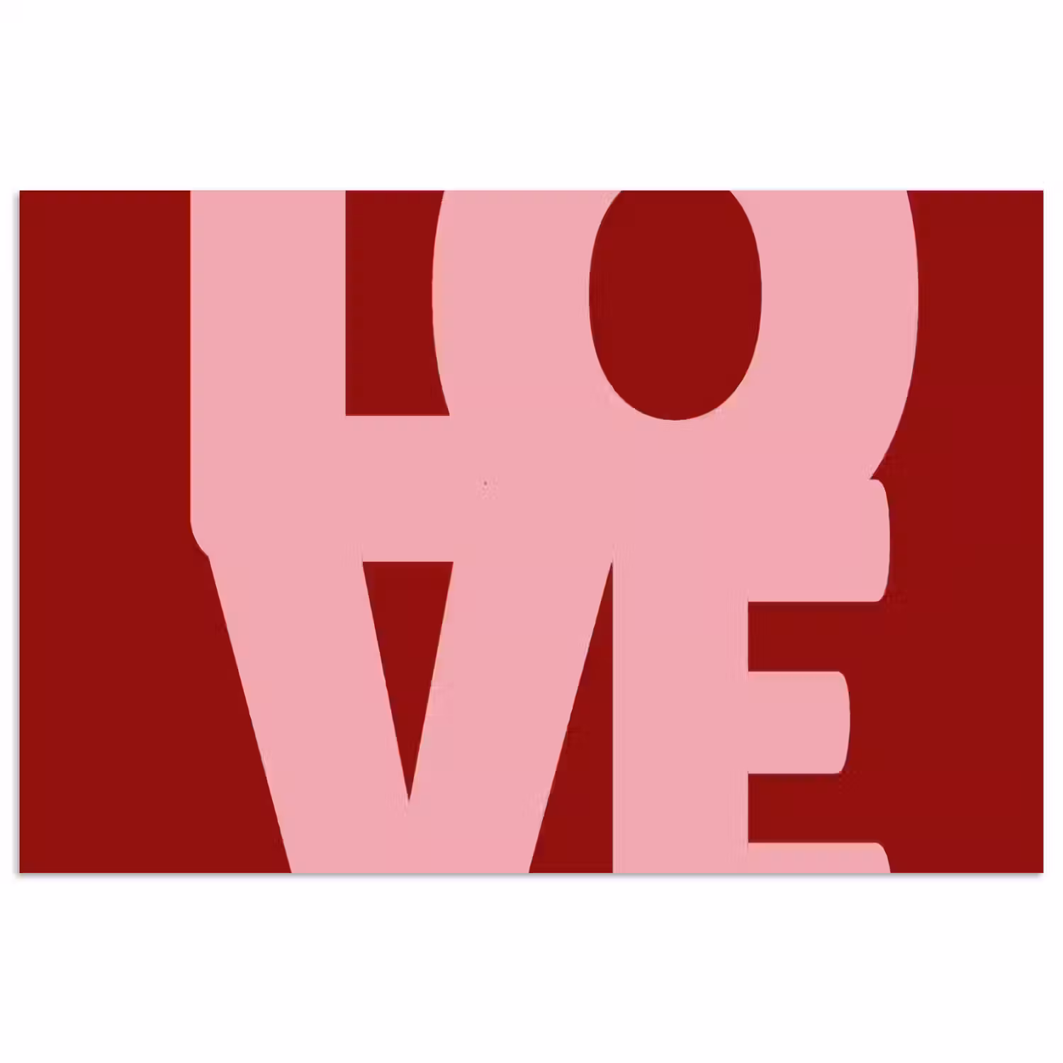 Love - Rood - Blokletters poster papier klein -3d