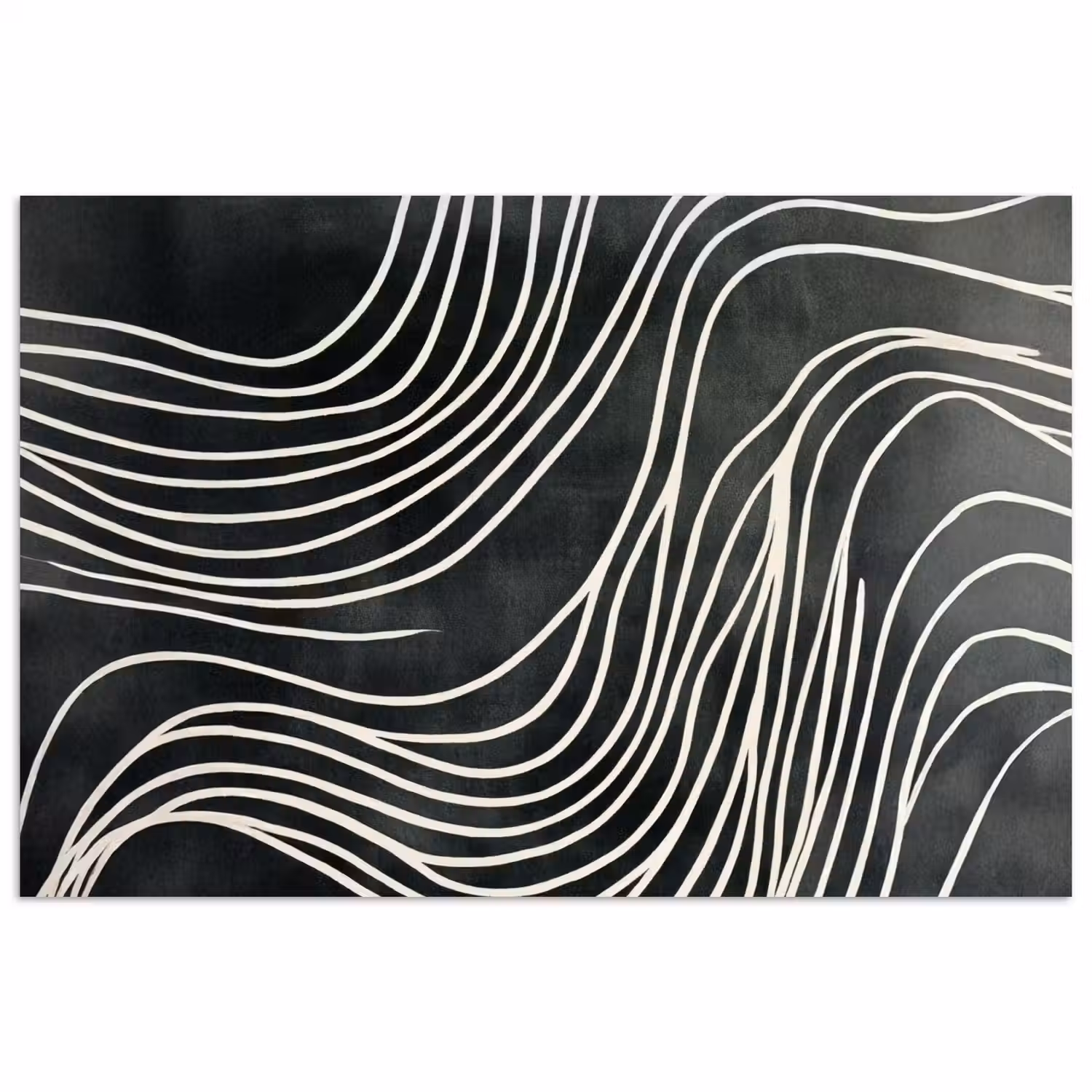 Lijnen - Patroon - Abstract - Wit poster papier klein -3d
