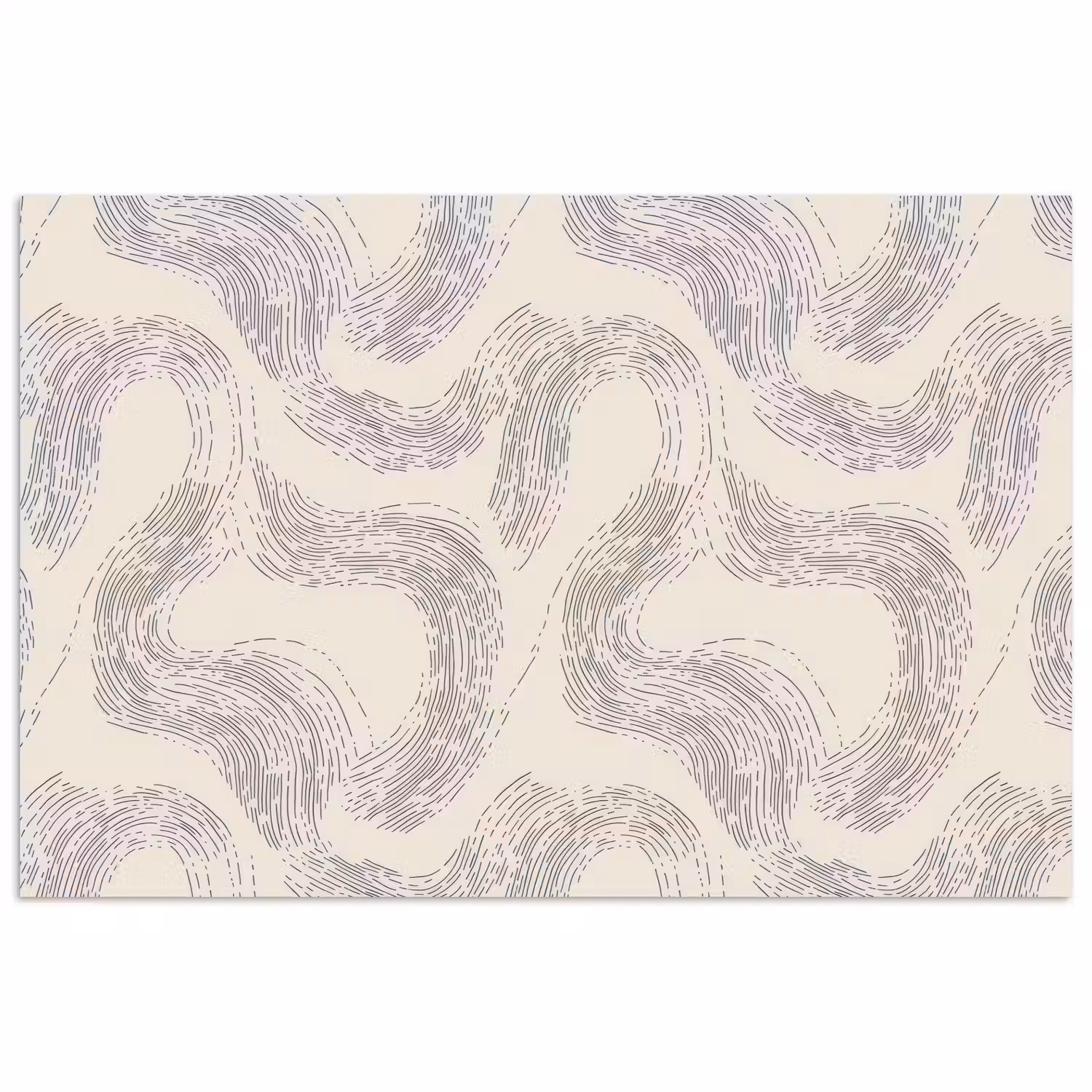 Lijnen - Patroon - Beige - Minimalistisch poster papier klein 62 -3d