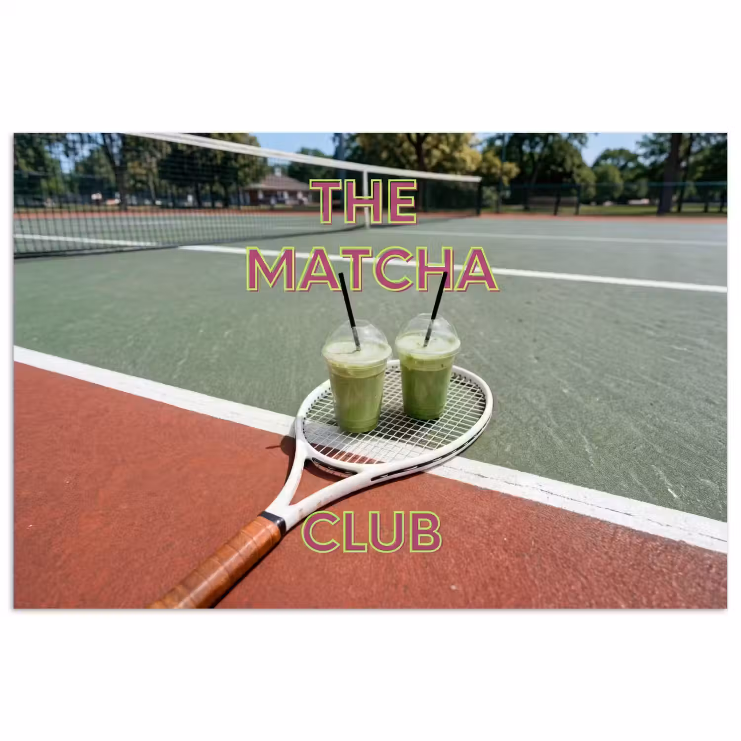 Matcha Club - Tennis - Matcha poster papier klein -3d