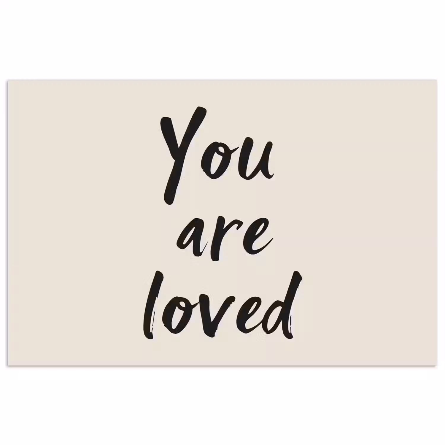 Minimalistisch - Beige - Love poster papier klein -3d
