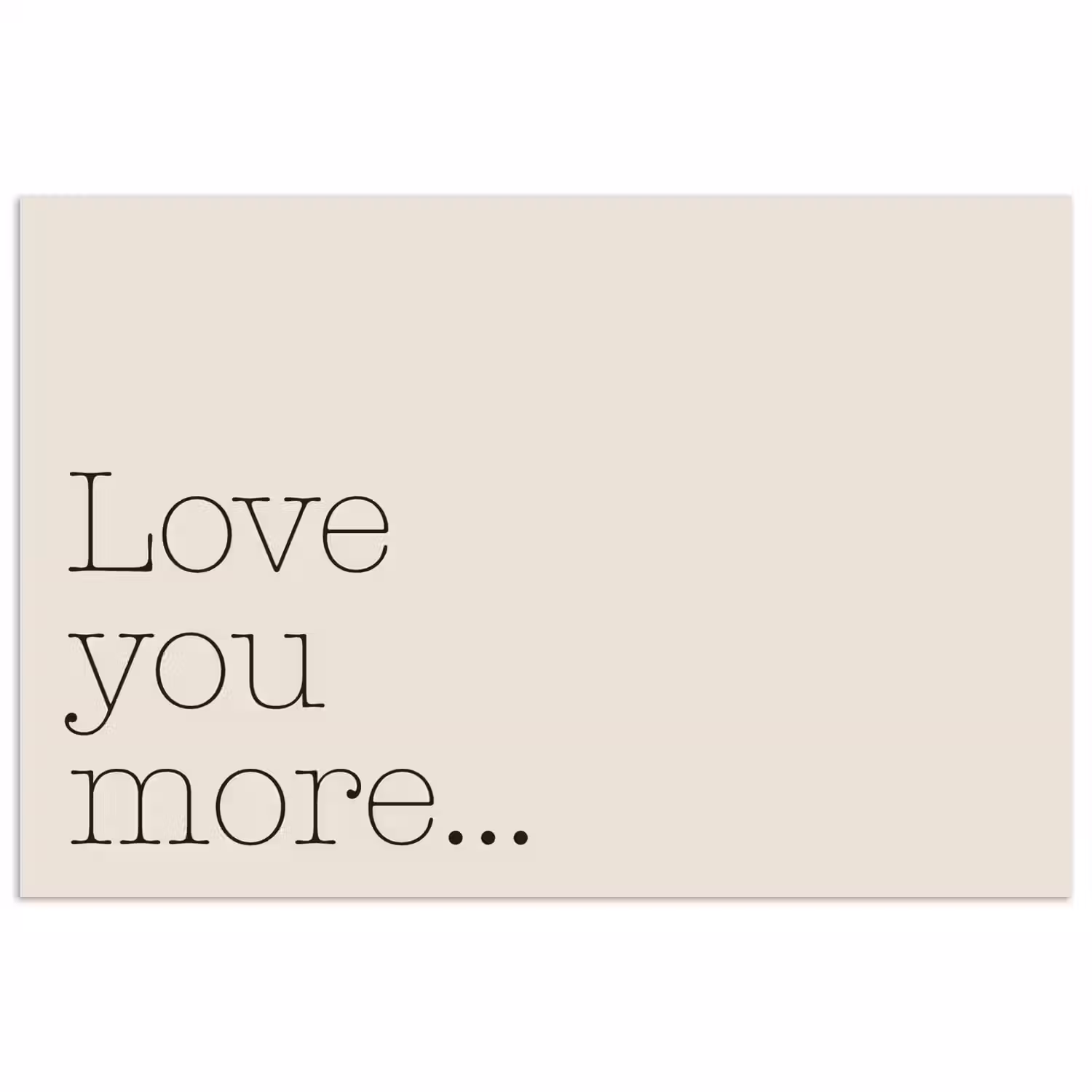 Minimalistisch - Love - Beige poster papier klein -3d