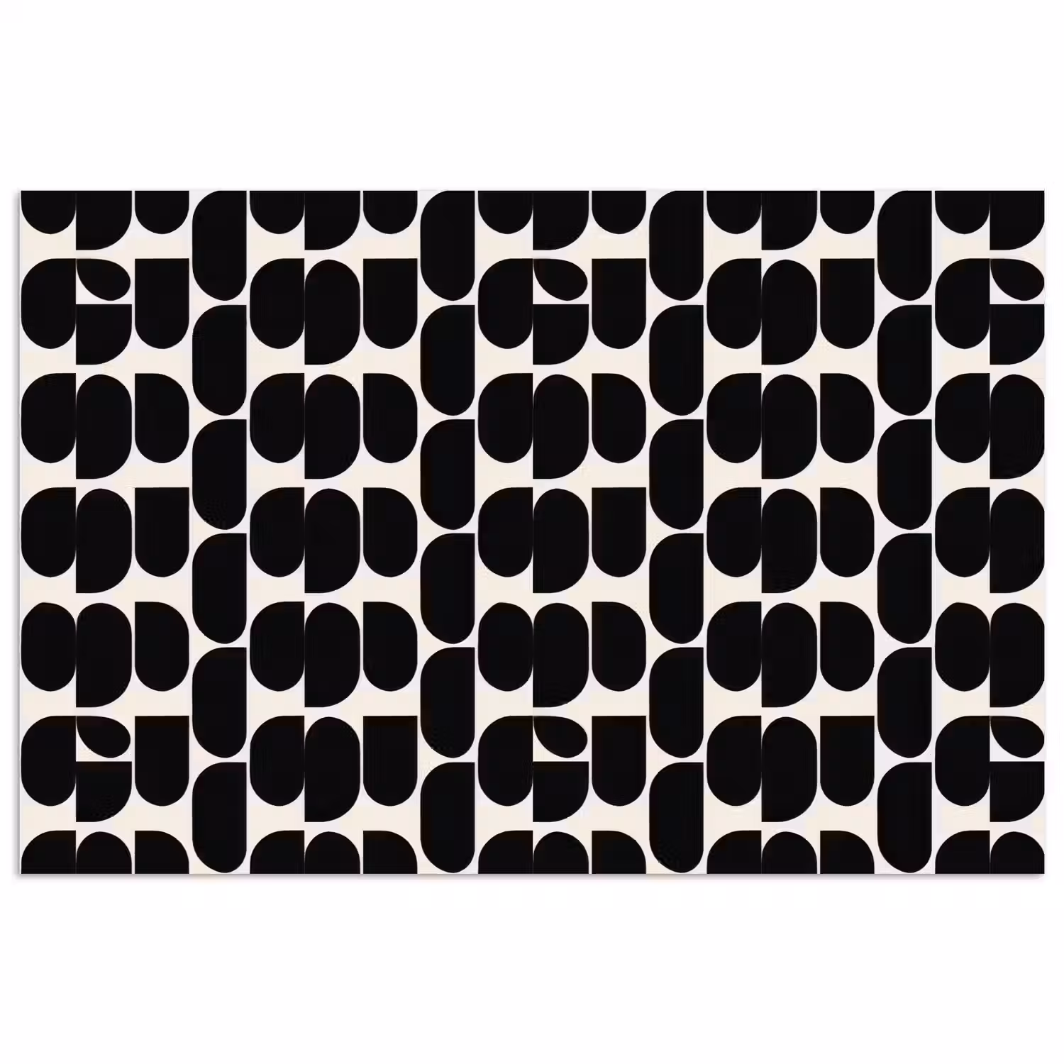 Modern - Patroon - Zwart poster papier klein 62 -3d
