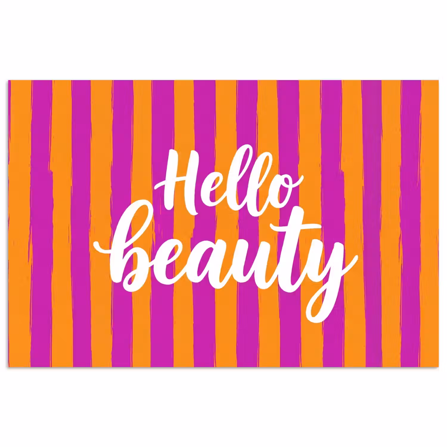 Modern - Hello - Oranje poster papier klein -3d