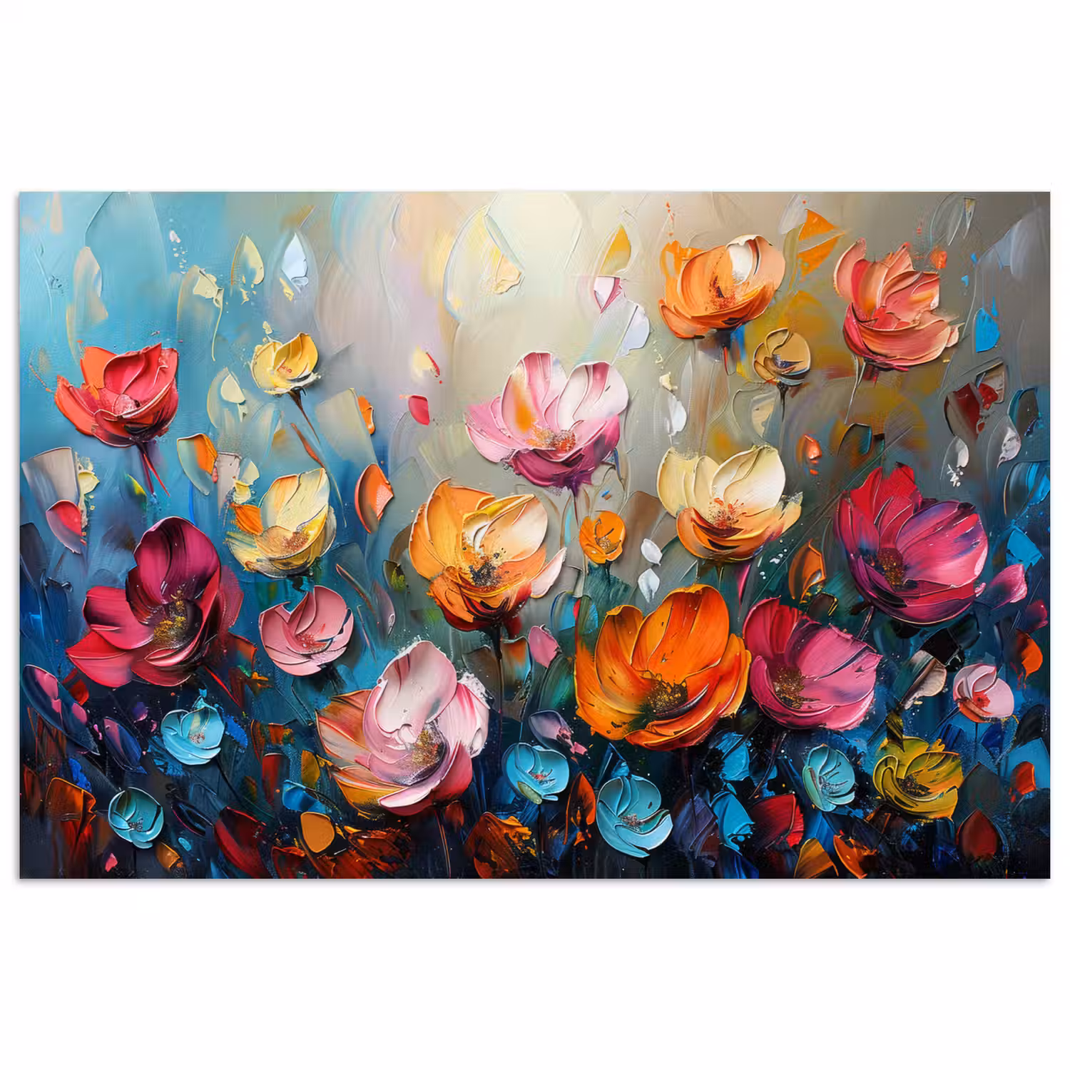 Klaprozen - Bloemen - Kunst - Botanisch poster papier klein -3d