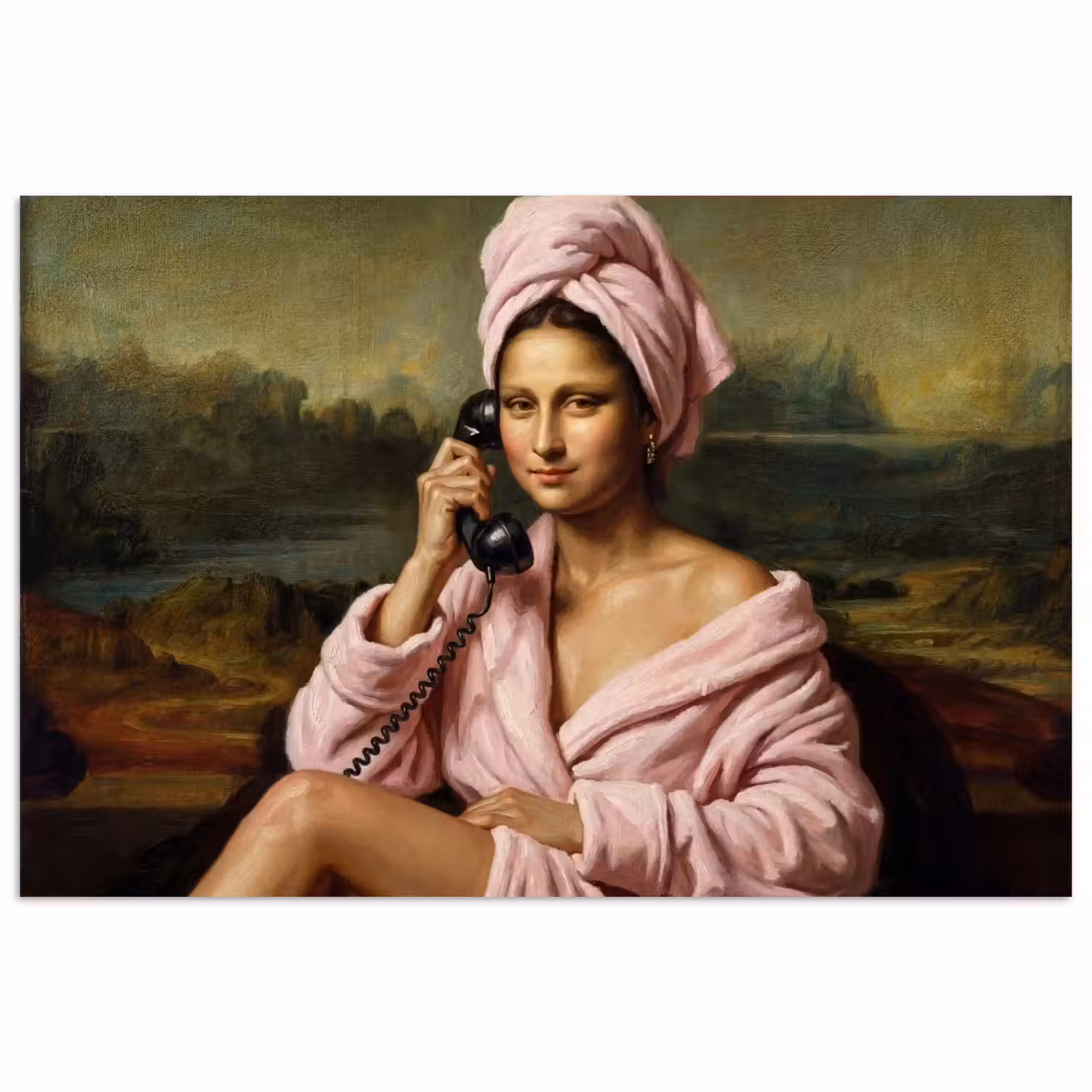 Mona - Klassiek - Roze poster papier klein -3d