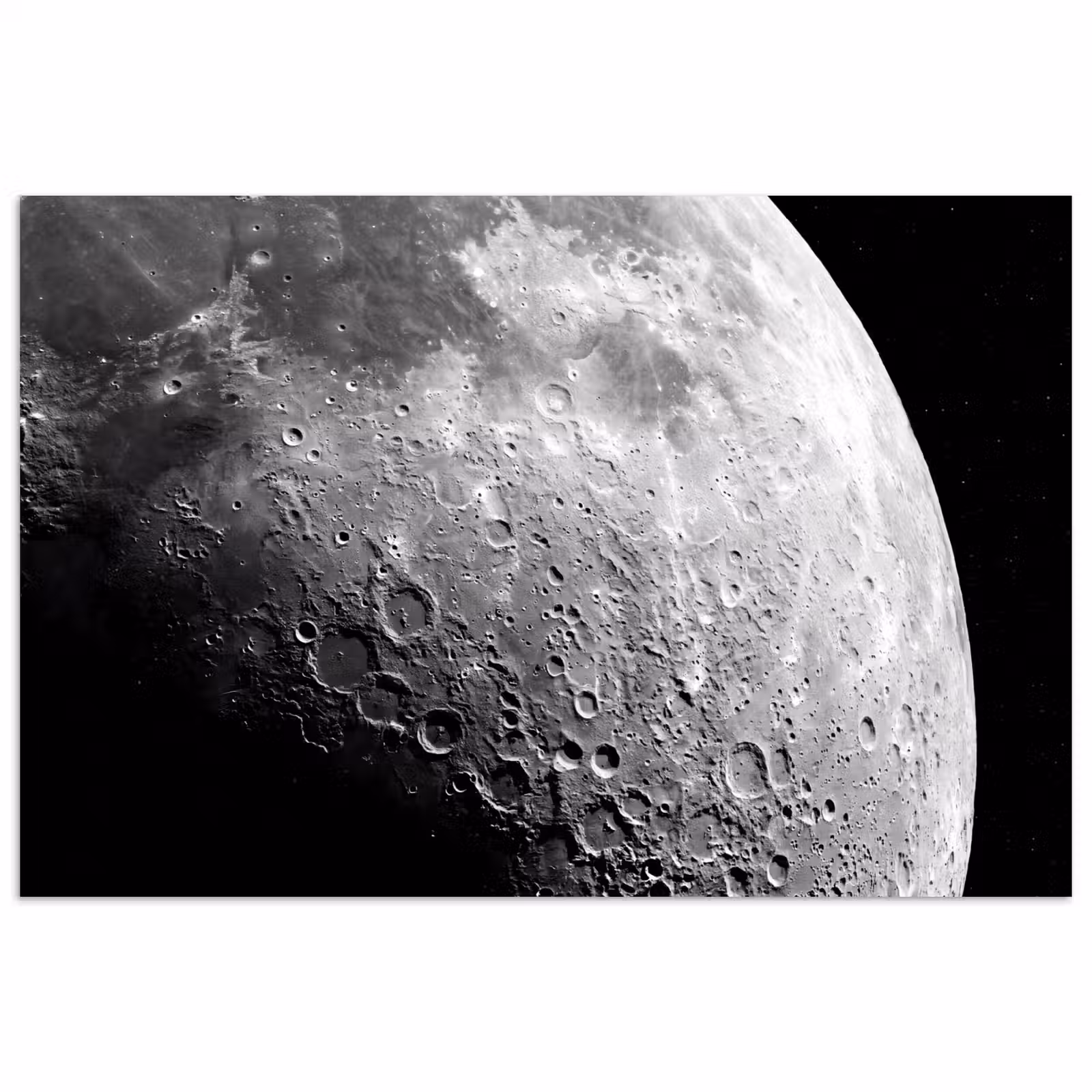Poster - Mond – Krater – Weltraum - Maan - Kraters - Ruimte poster papier klein