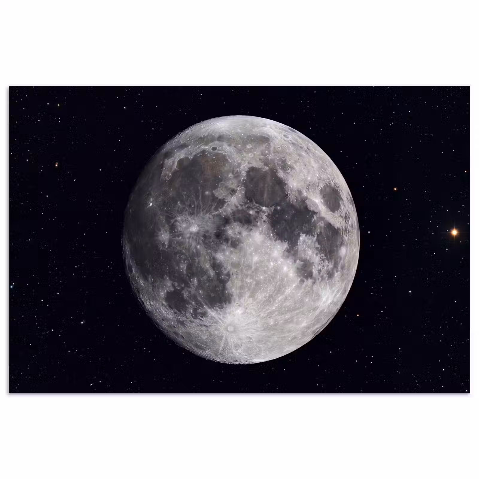 Poster - Mond – Sterne – Weltraum - Maan - Sterren - Ruimte poster papier klein