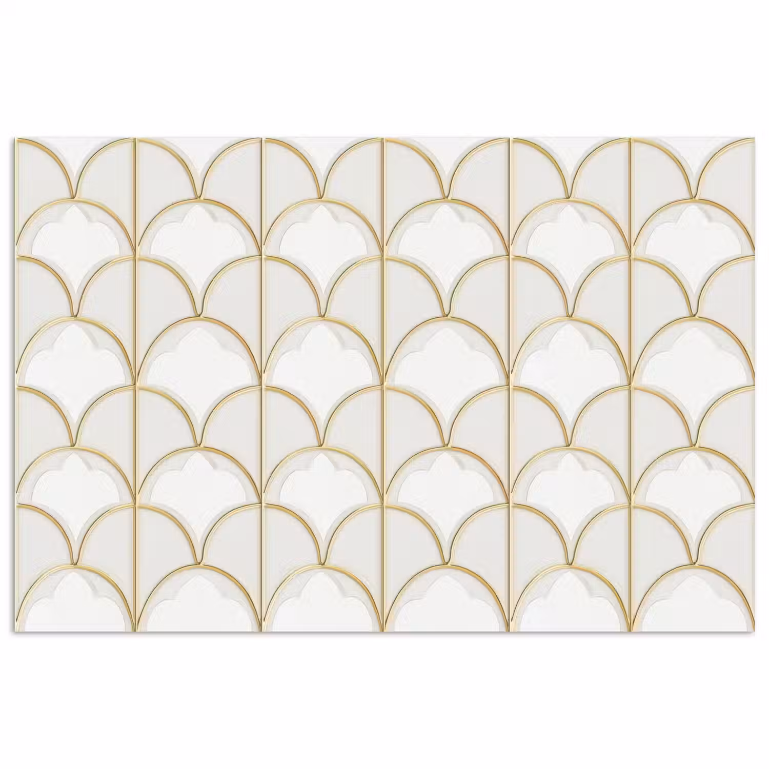 Mozaïek - Bogen - Goud poster papier klein 62 -3d