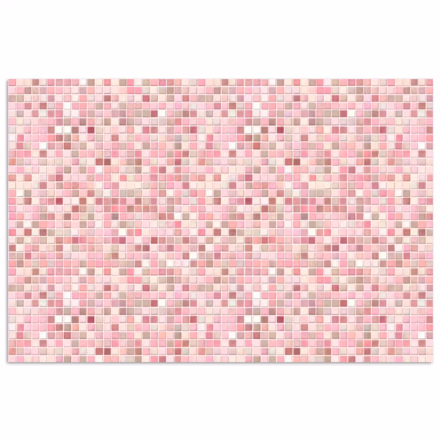 Mozaïek - Patroon - Roze poster papier klein 62 -3d