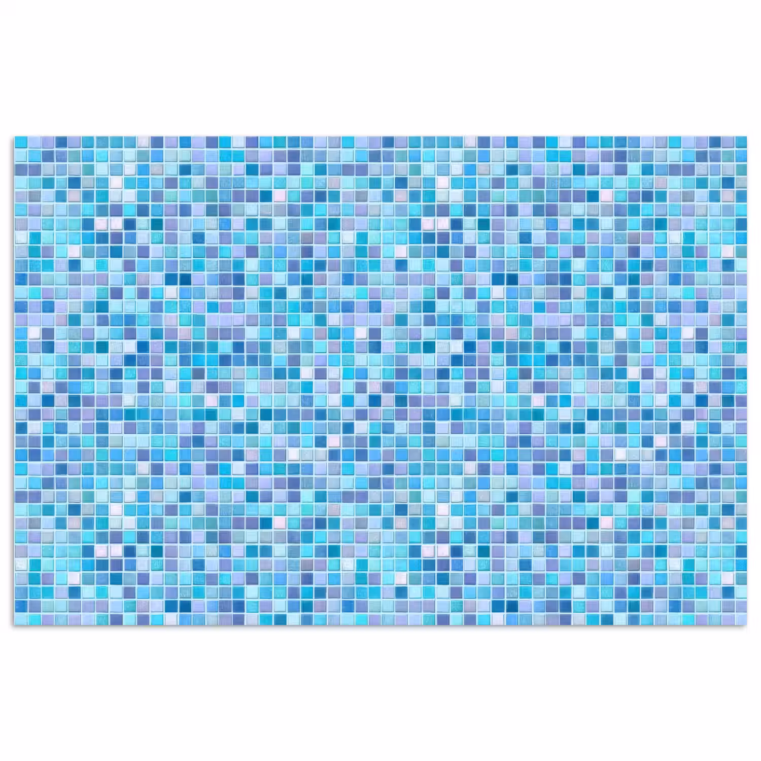 Mozaïek - Patroon - Turquoise poster papier klein 62 -3d