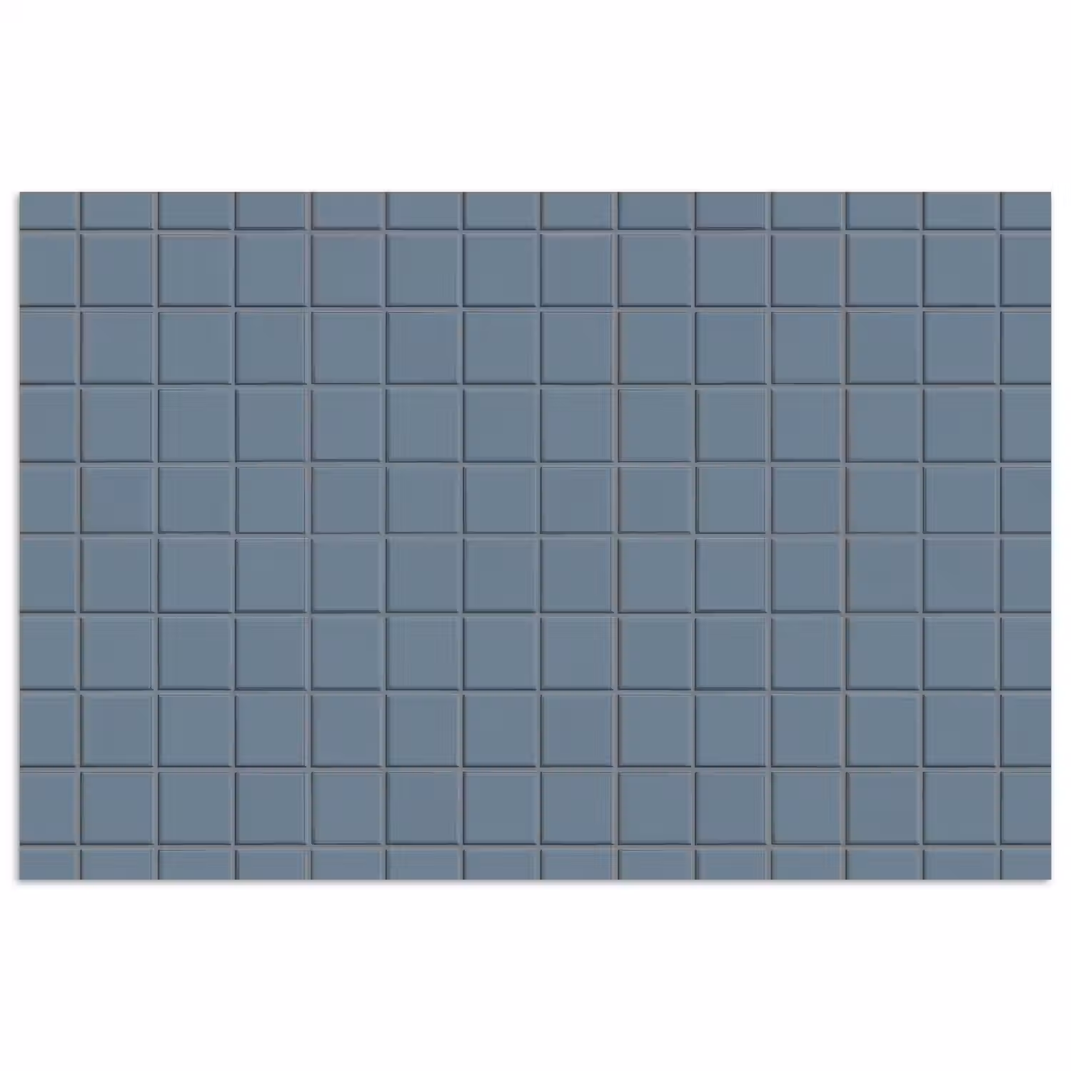 Patroon - Tegel - Blauwgrijs poster papier klein 62 -3d