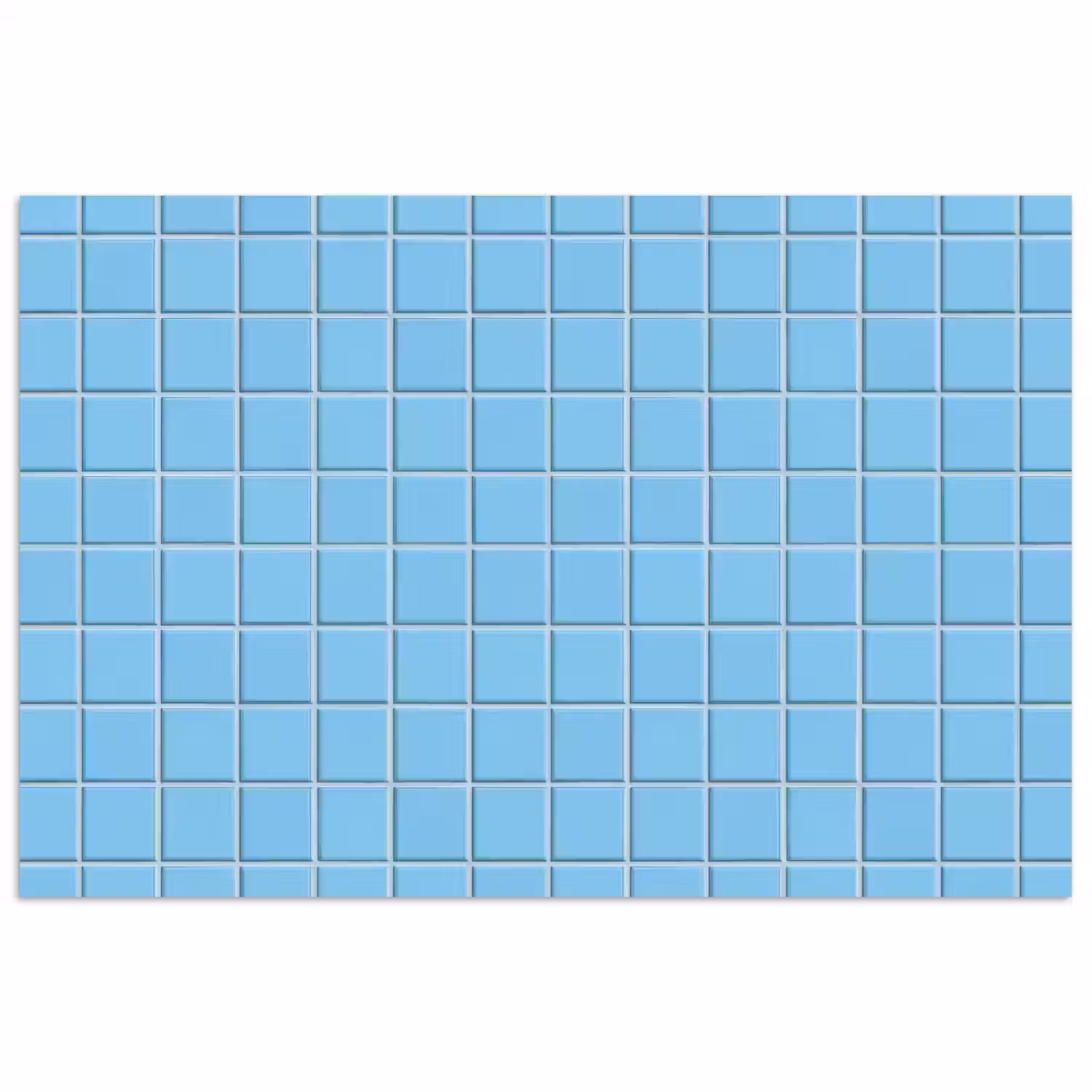 Patroon - Tegel - Pastel - Blauw poster papier klein 62 -3d