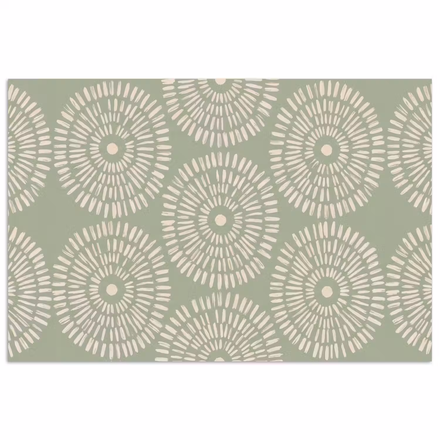 Patroon - Cirkels - Abstract - Modern - Groen poster papier klein -3d