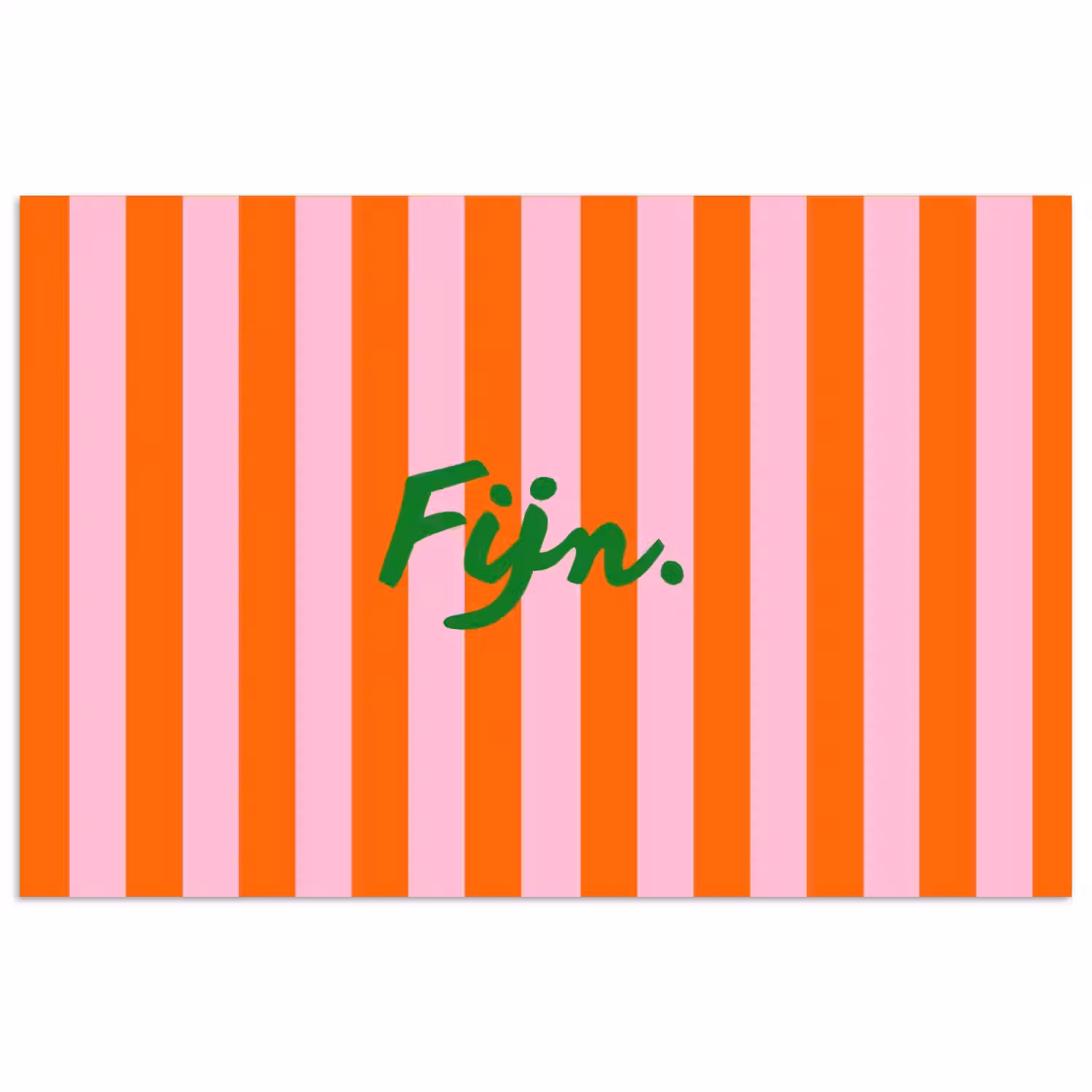 Patroon - Oranje - Fijn - Strepen poster papier klein -3d