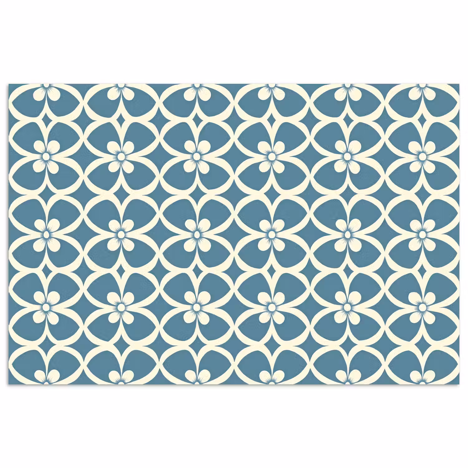 Patroon - Symmetrisch - Blauw poster papier klein 62 -3d
