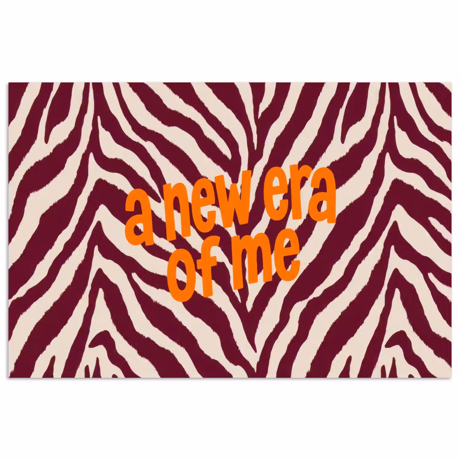 New era - Bordeaux - Zebraprint poster papier klein -3d