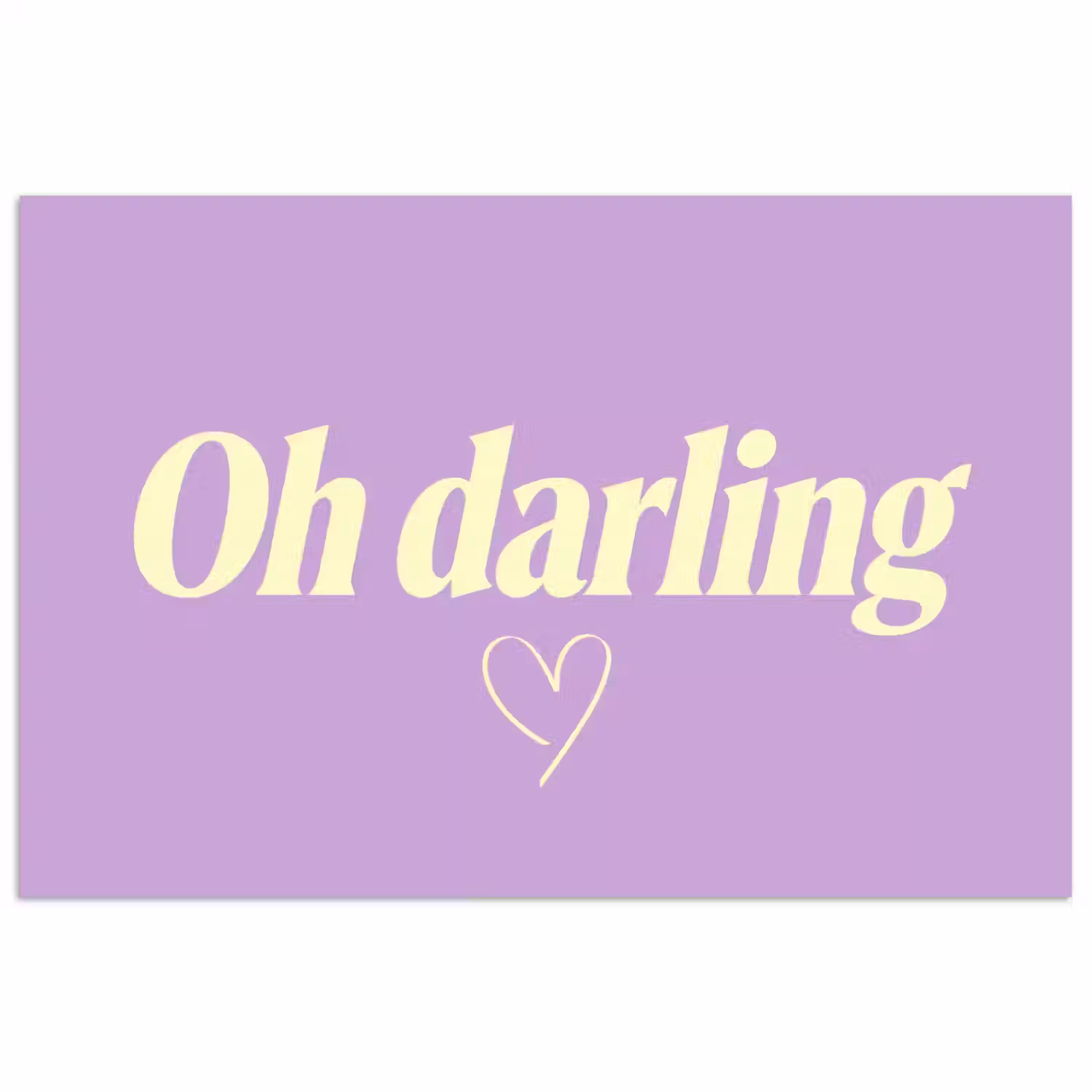 Oh darling - Hart - Paars poster papier klein -3d