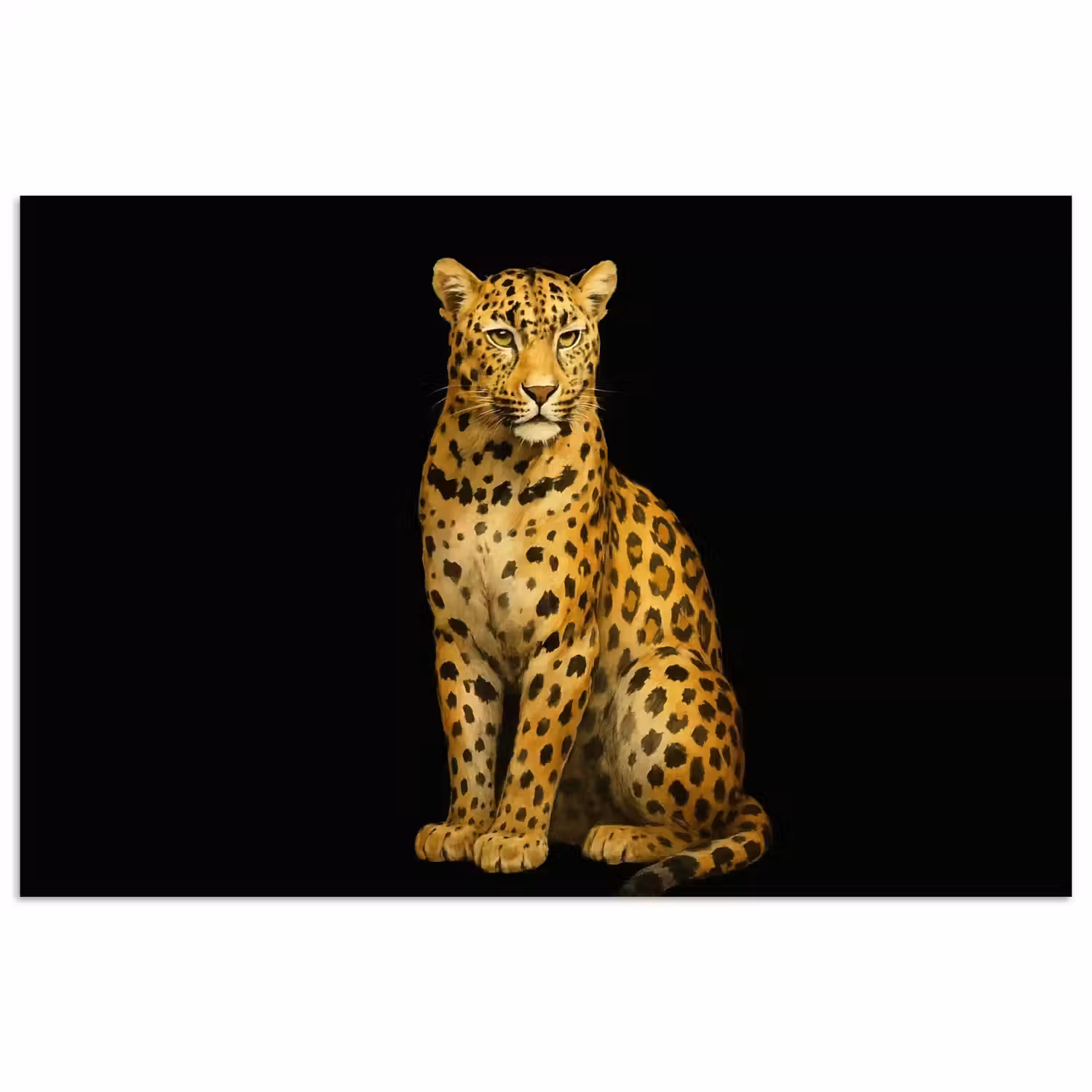 Panter - Realistisch - Bruin poster papier klein -3d