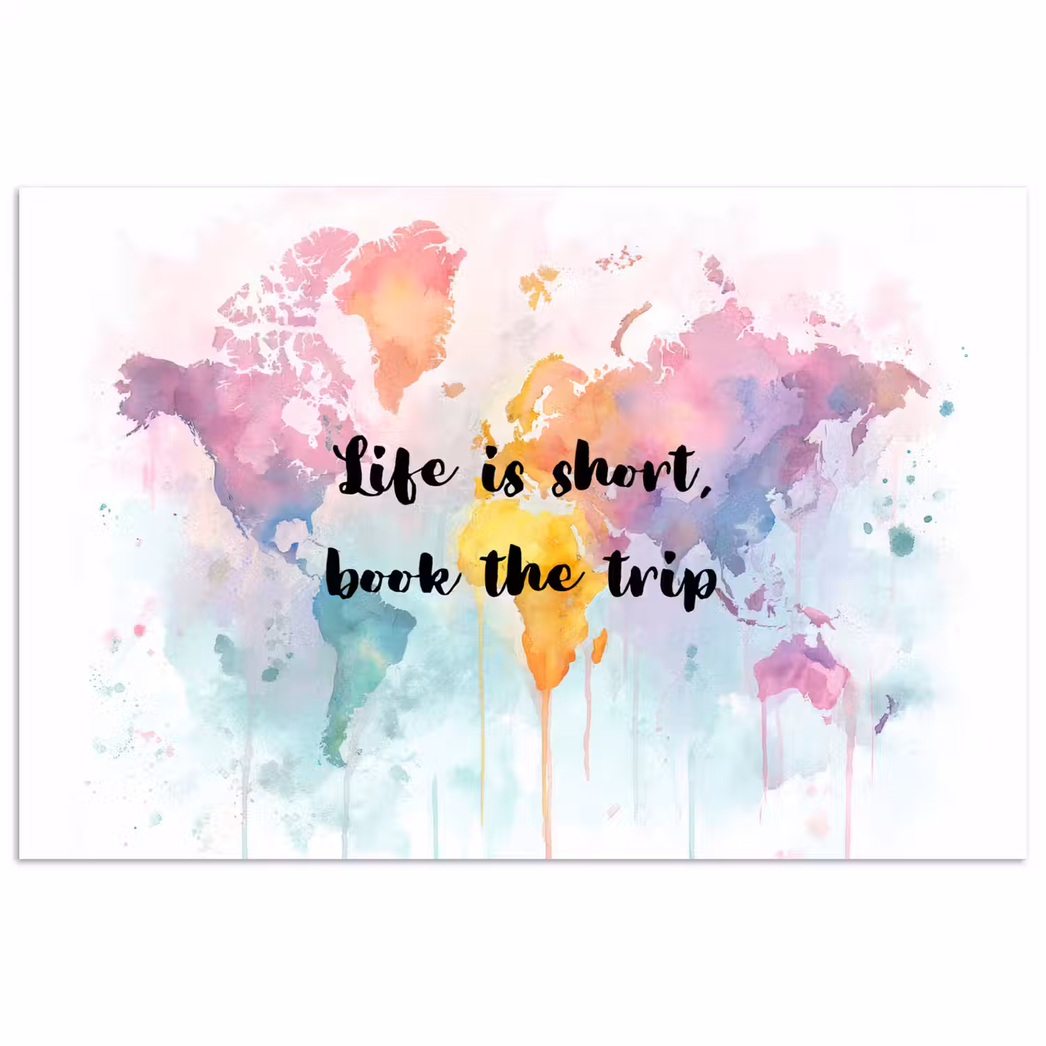 Pastelkleuren - Quote - Sierletters poster papier klein -3d