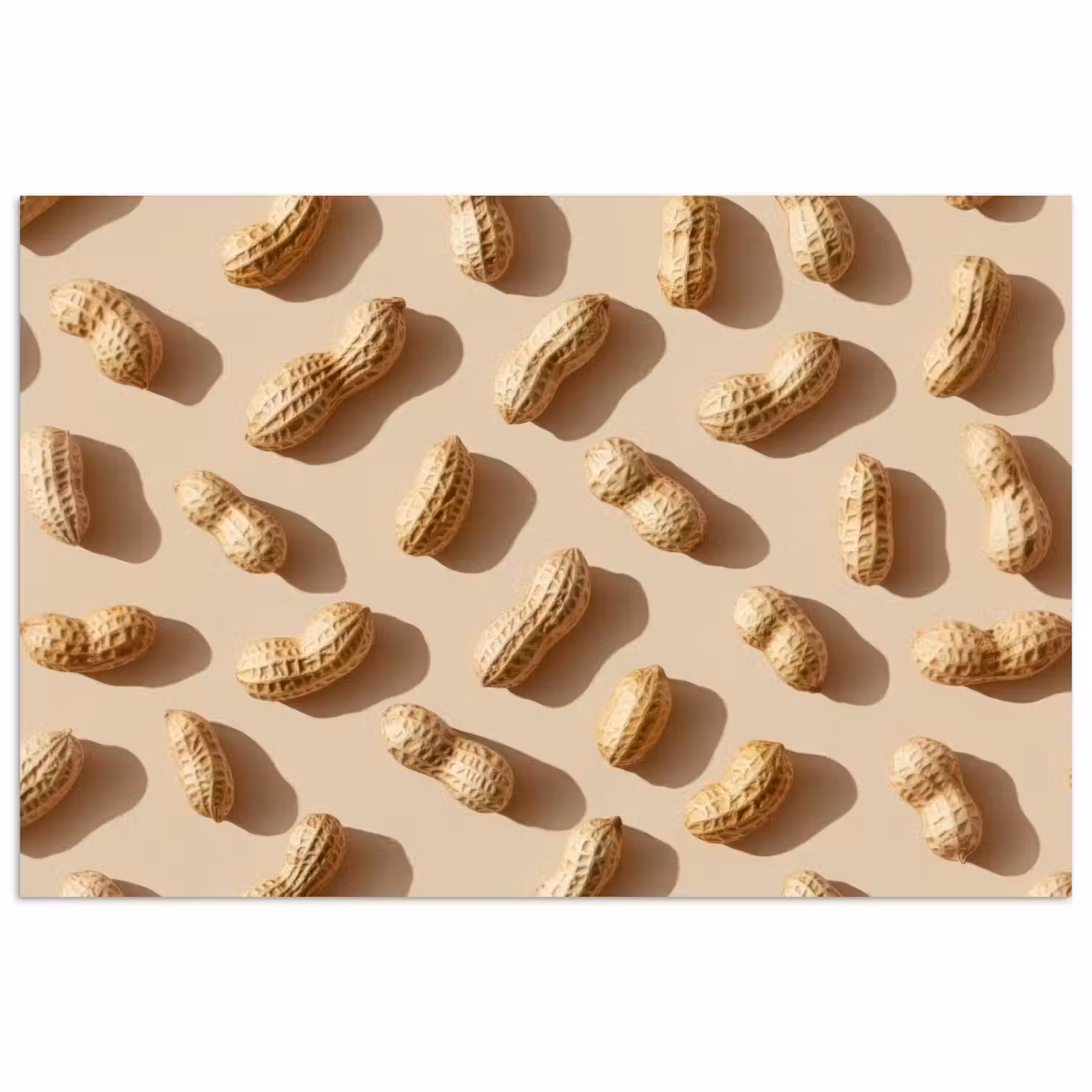 Pinda's - Patroon - Beige poster papier klein -3d