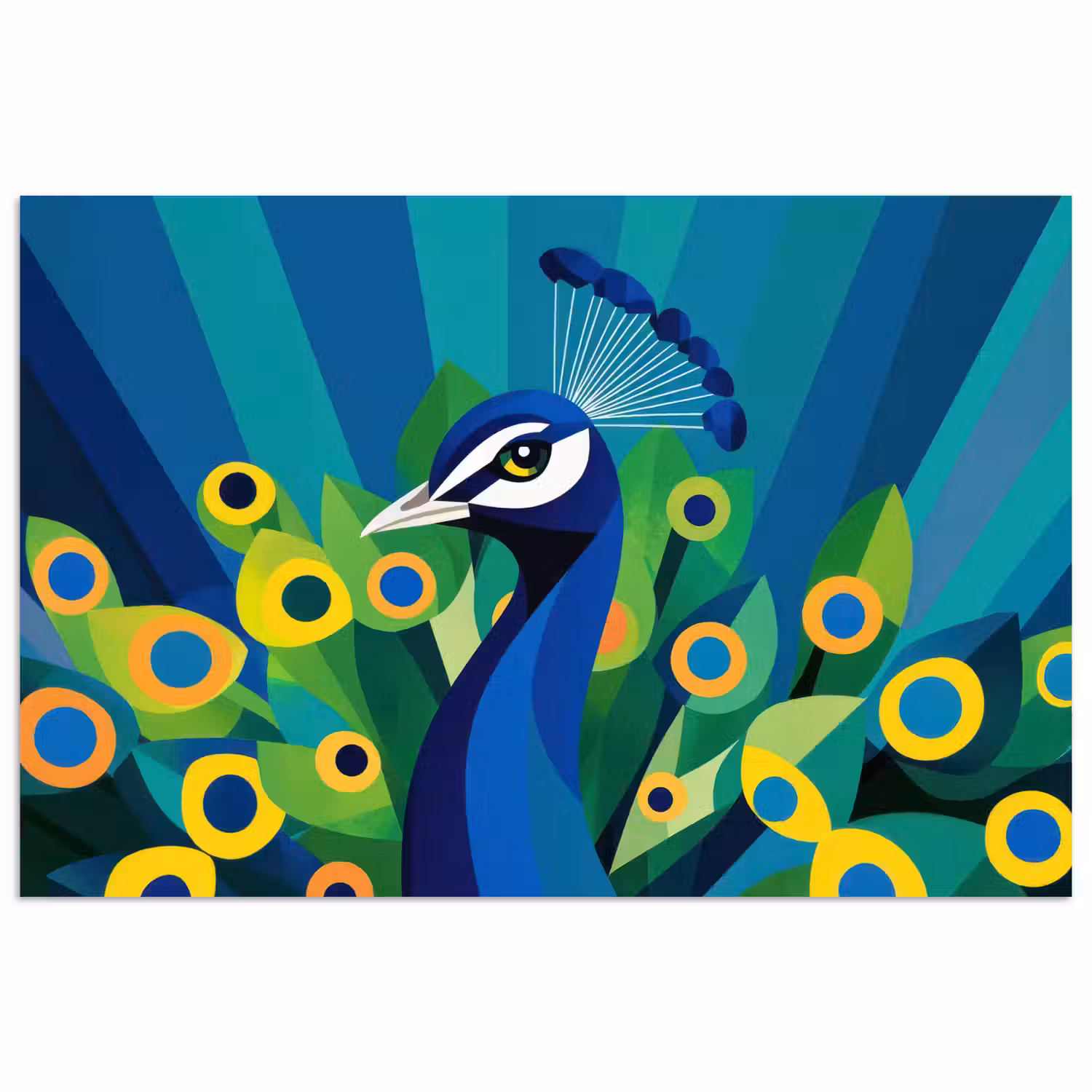 Pauw - Cirkels - Blauw poster papier klein -3d
