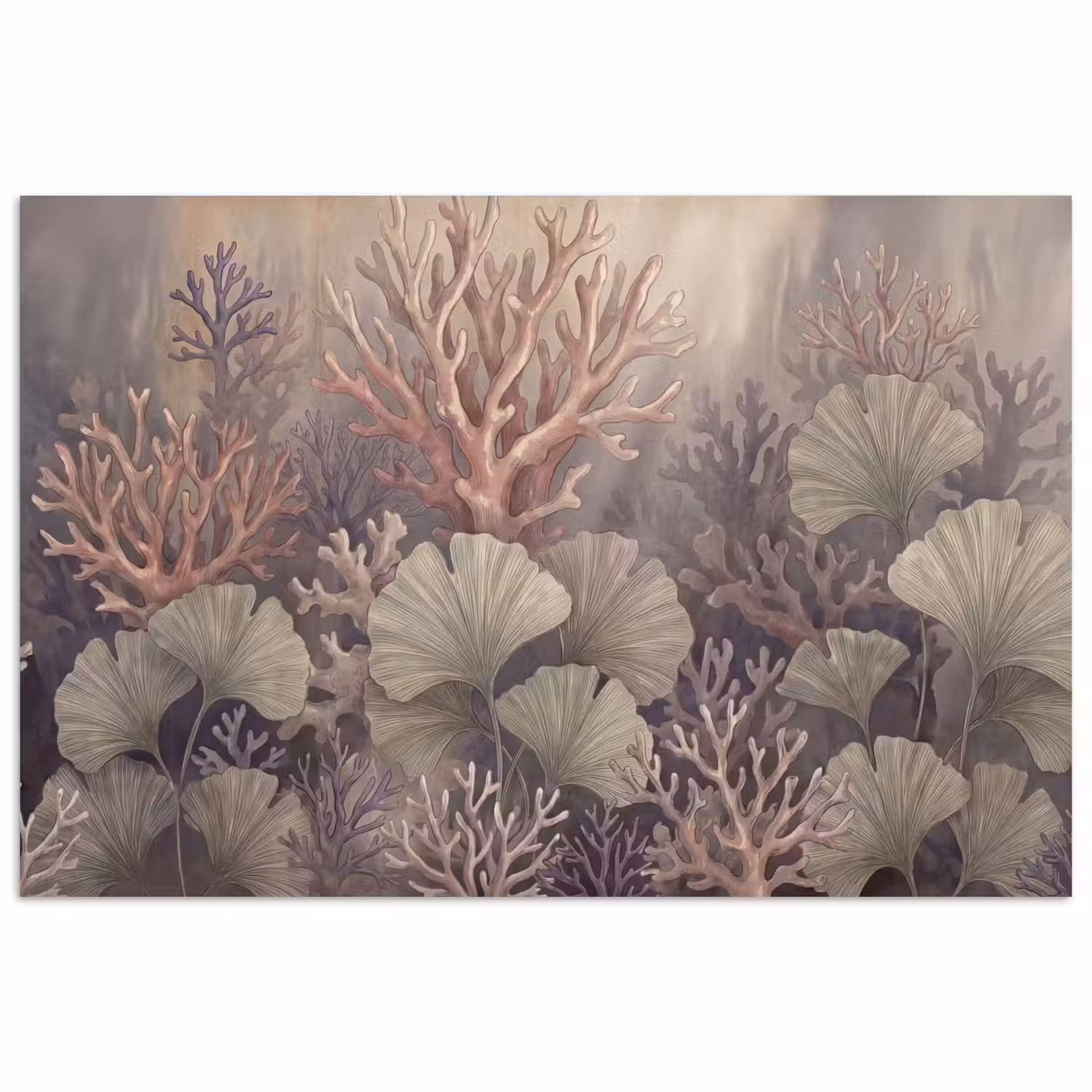 Plant - Bladeren - Zee - Illustratie - Groen poster papier klein -3d
