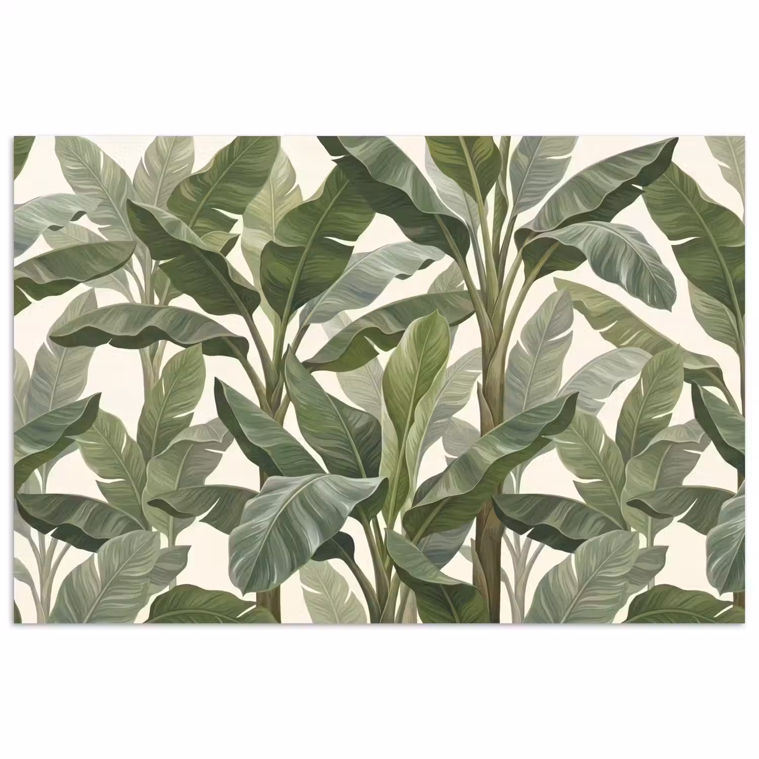 Planten - Bladeren - Tropisch - Groen poster papier klein -3d