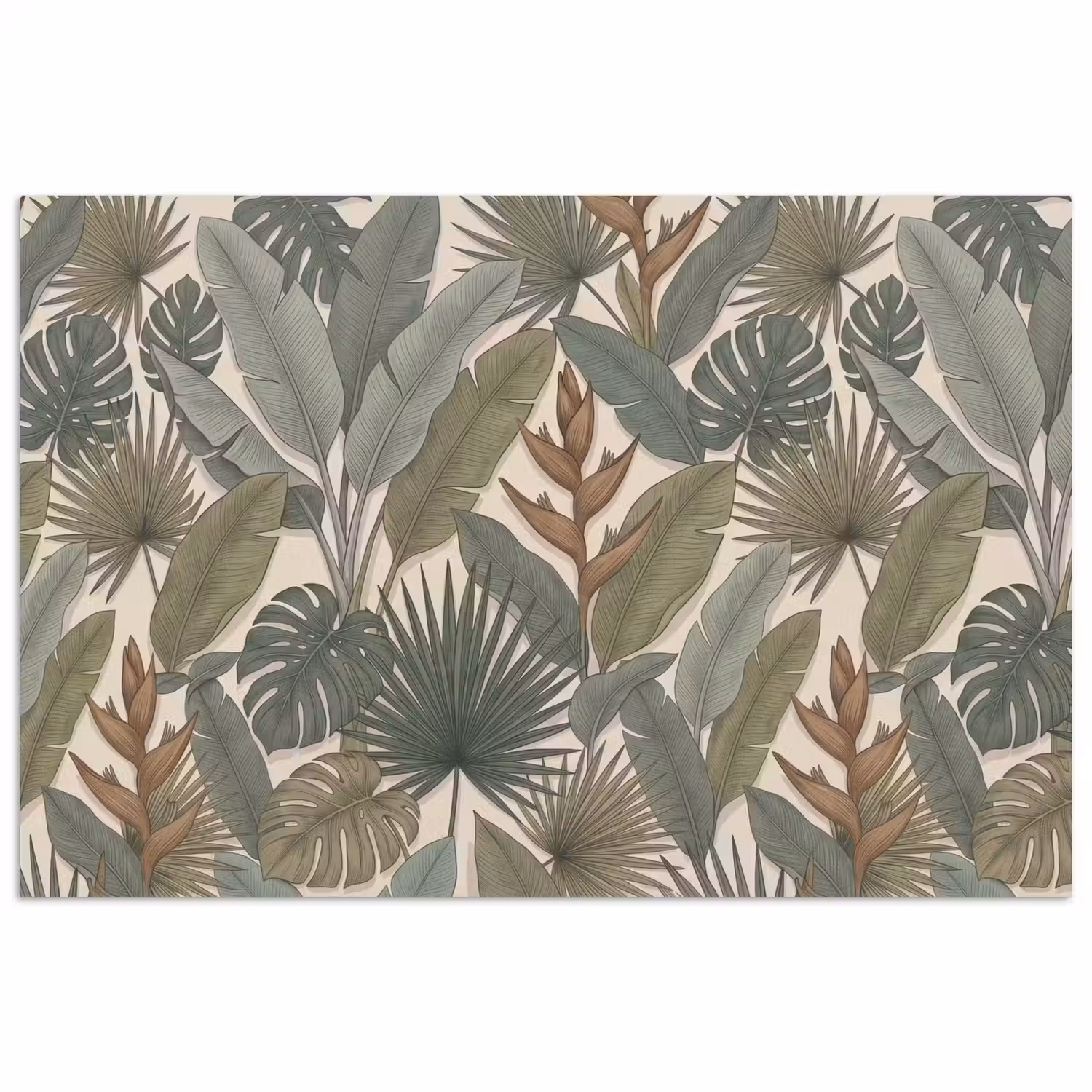 Planten - Tropisch - Natuur - Illustratie - Groen poster papier klein -3d