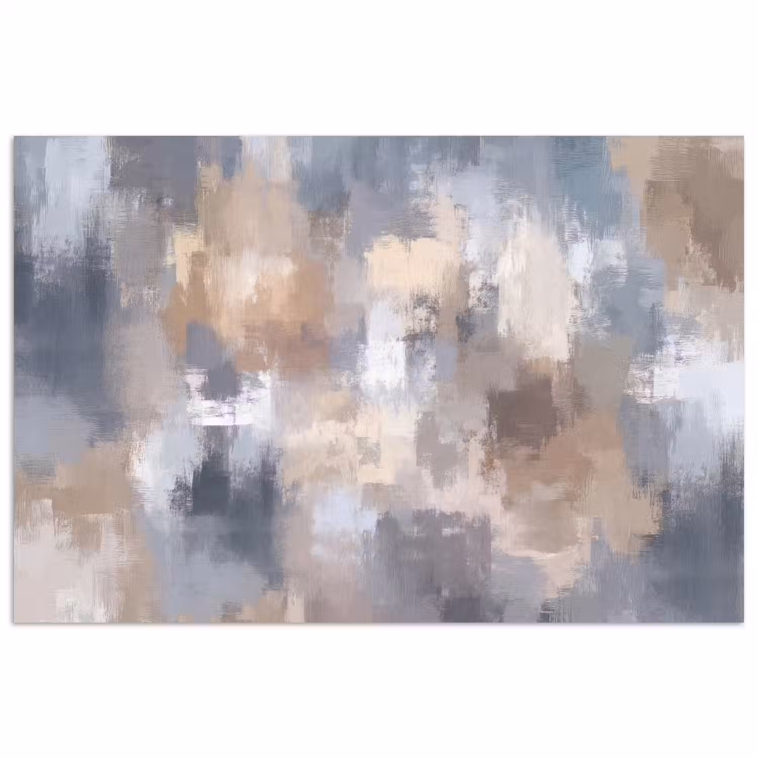 Penseelstreken - Schilderij - Beige poster papier klein -3d