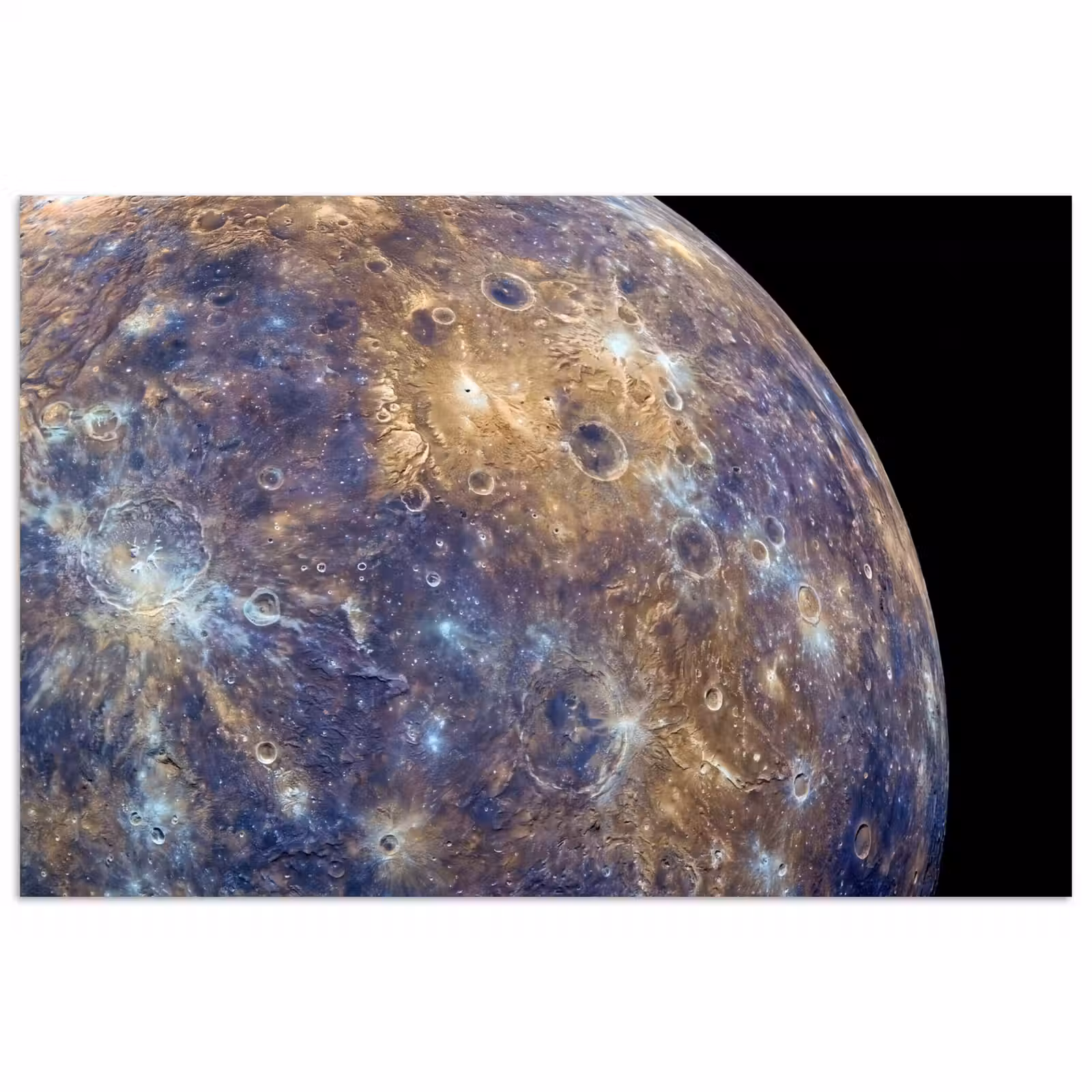 Poster - Planet – Krater – Weltraum - Planeet - Kraters - Ruimte poster papier klein