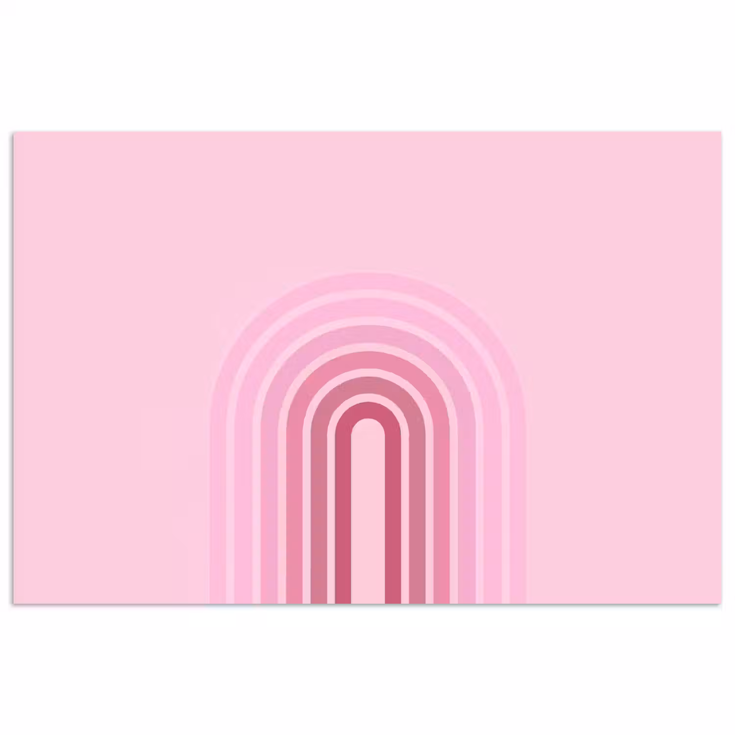 Regenboog - Roze - Abstract - Modern - Minimalistisch poster papier klein -3d
