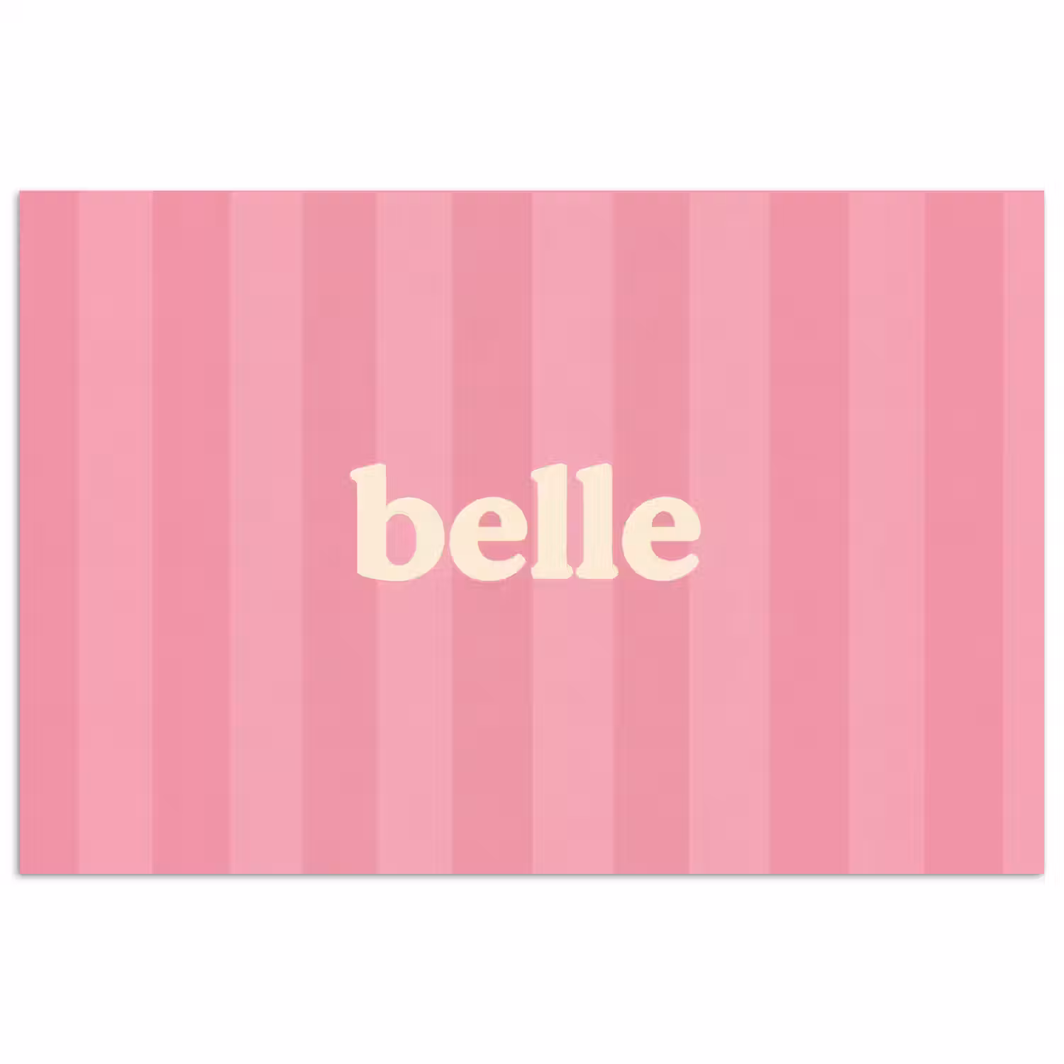 Roze - Gestreept - Belle poster papier klein -3d