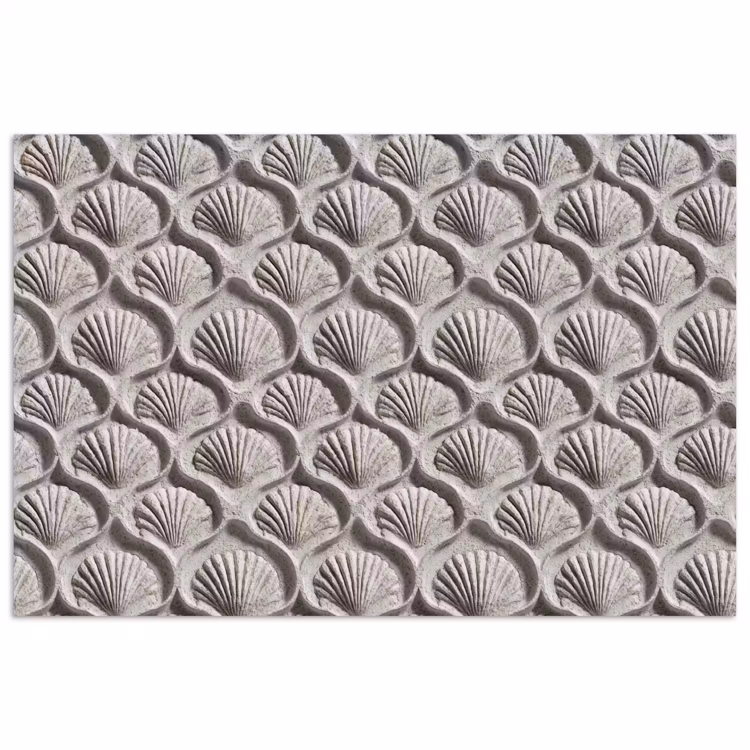 Zand - Schelpenvorm - Grijs poster papier klein 62 -3d