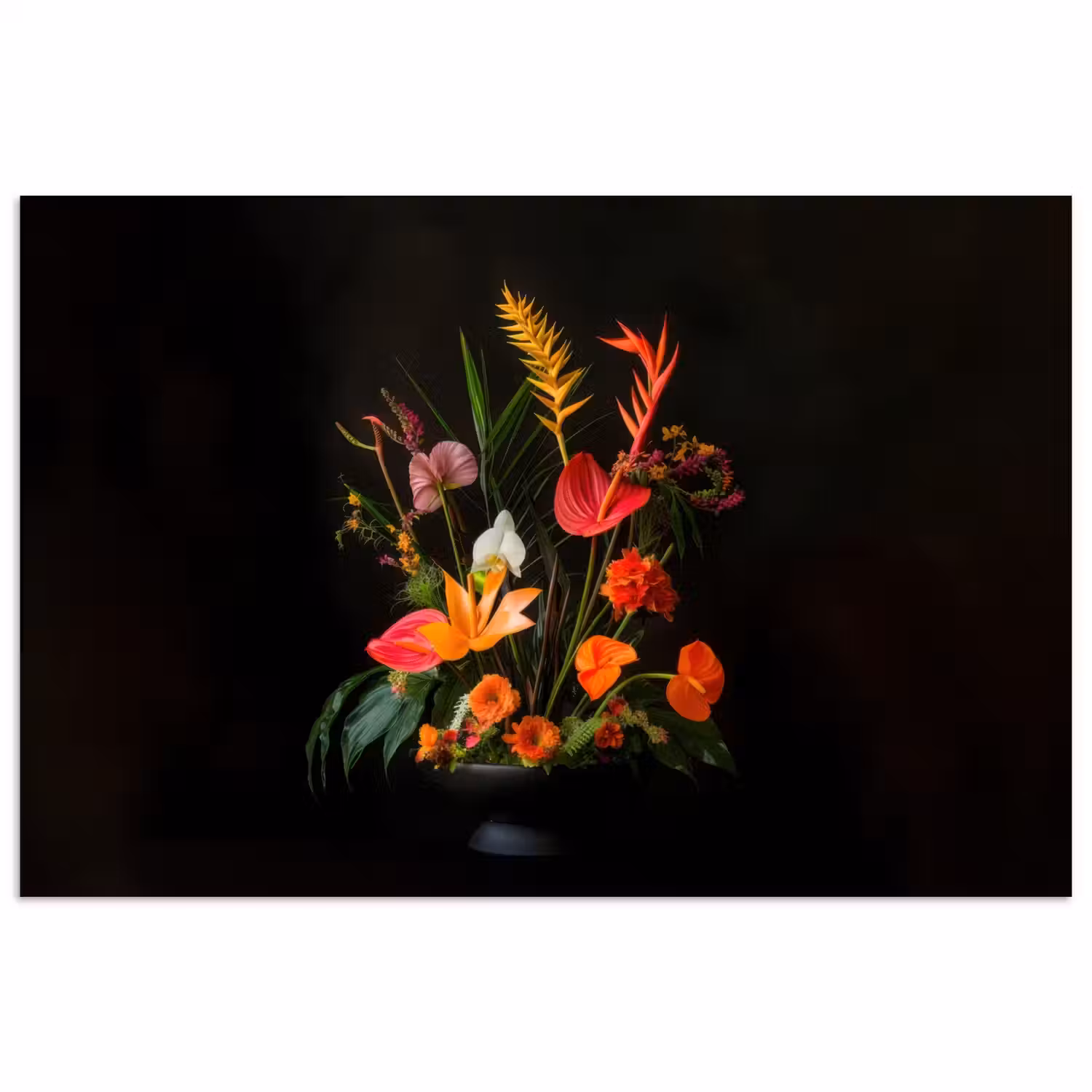 Schaal - Boeket - Bloemen poster papier klein -3d