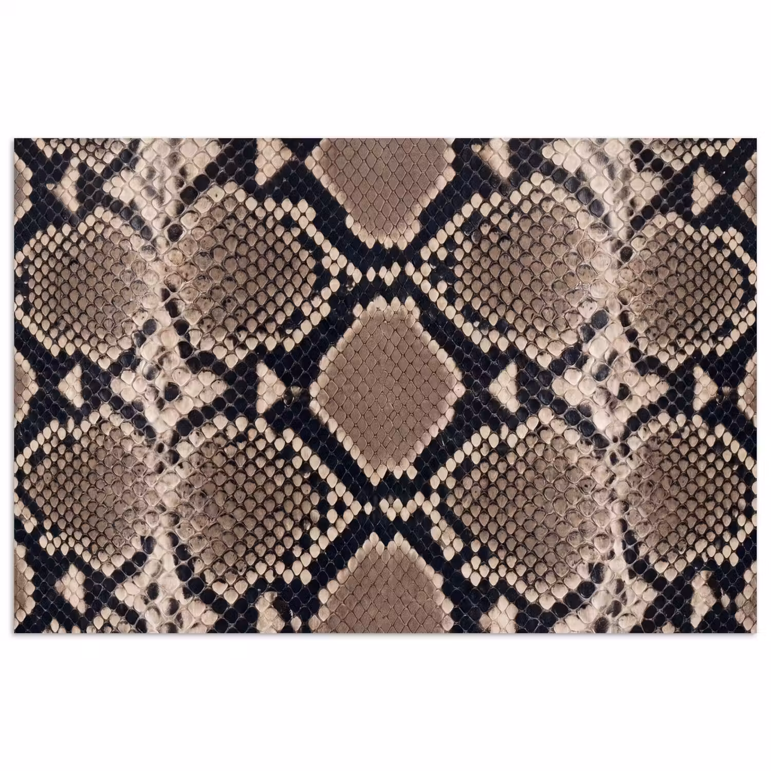 Slangenprint - Python - Bruin poster papier klein -3d