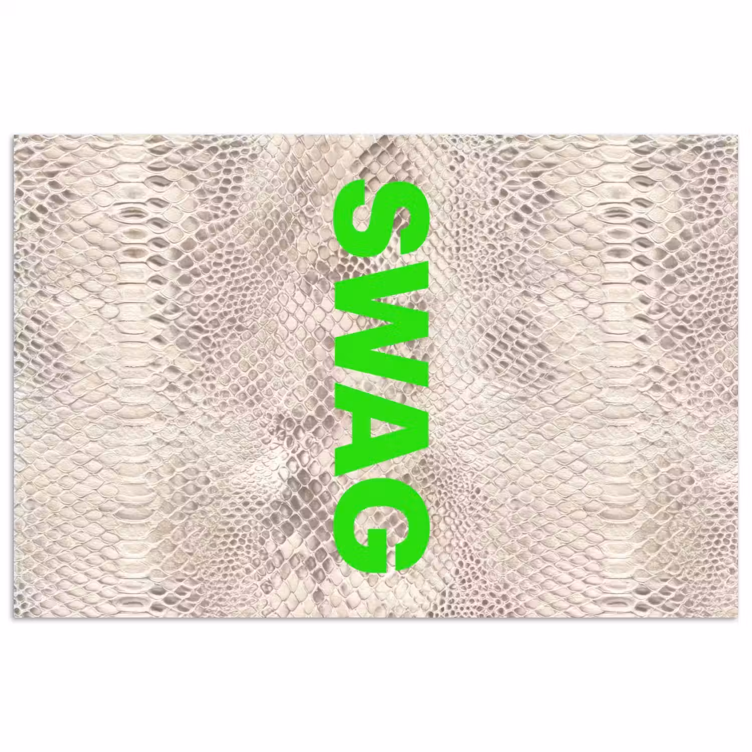 Slangenprint - SWAG - Neon - Groen poster papier klein -3d