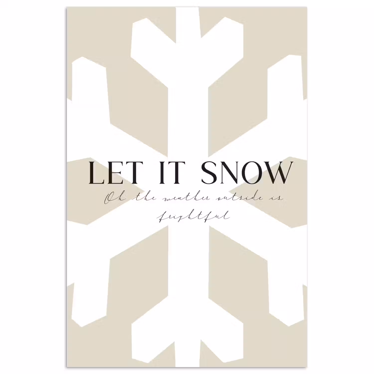 Sneeuw - Japandi - Winter - Decoratie poster papier klein -3d