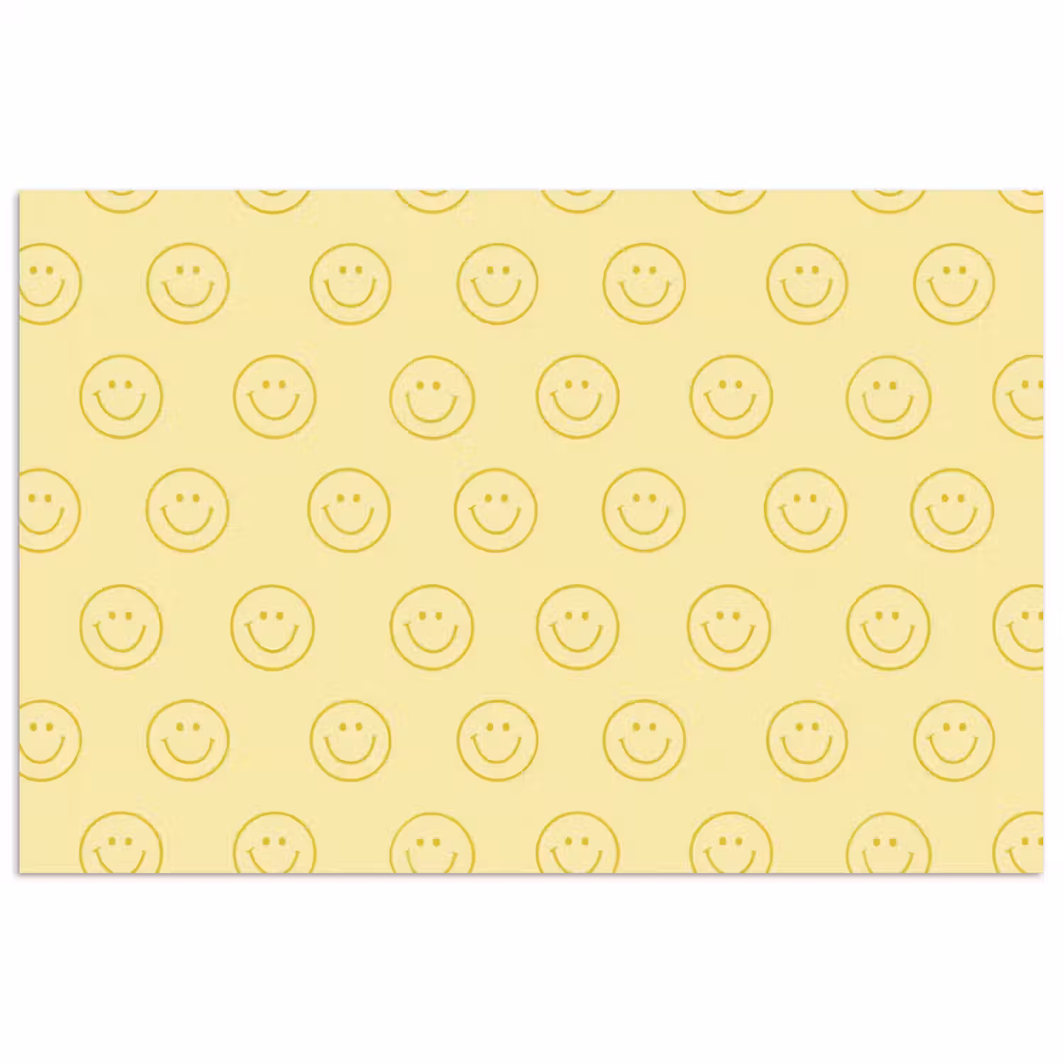 Smileys - Patroon - Retro - Zachtgeel poster papier klein 62 -3d