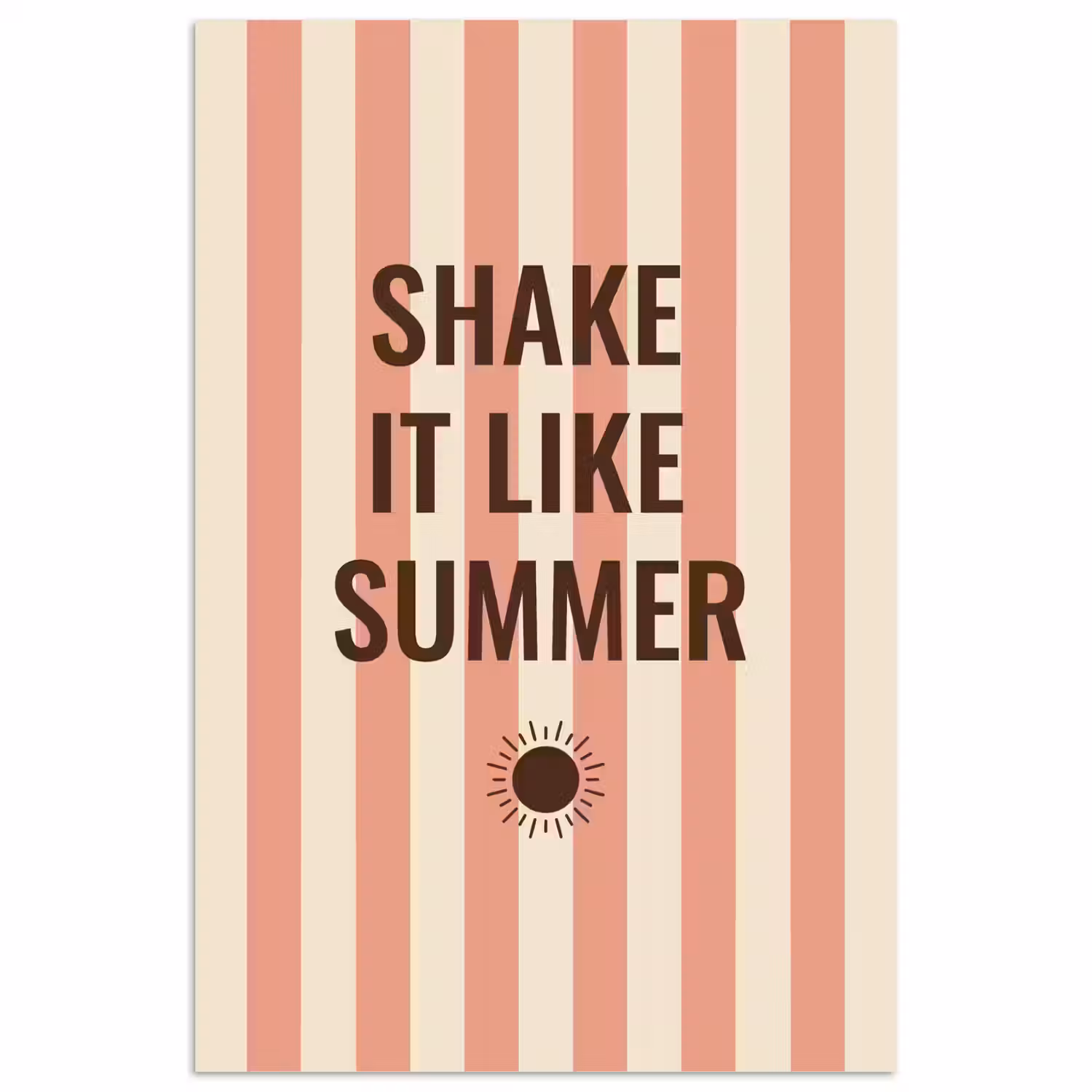 Zomer - Quote - Strepen poster papier klein -3d