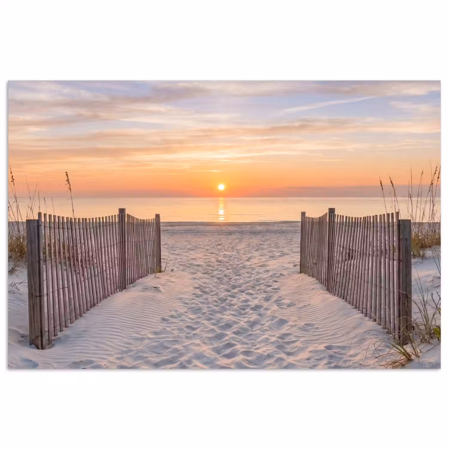 Zonsondergang - Strand - Zand poster papier klein -3d