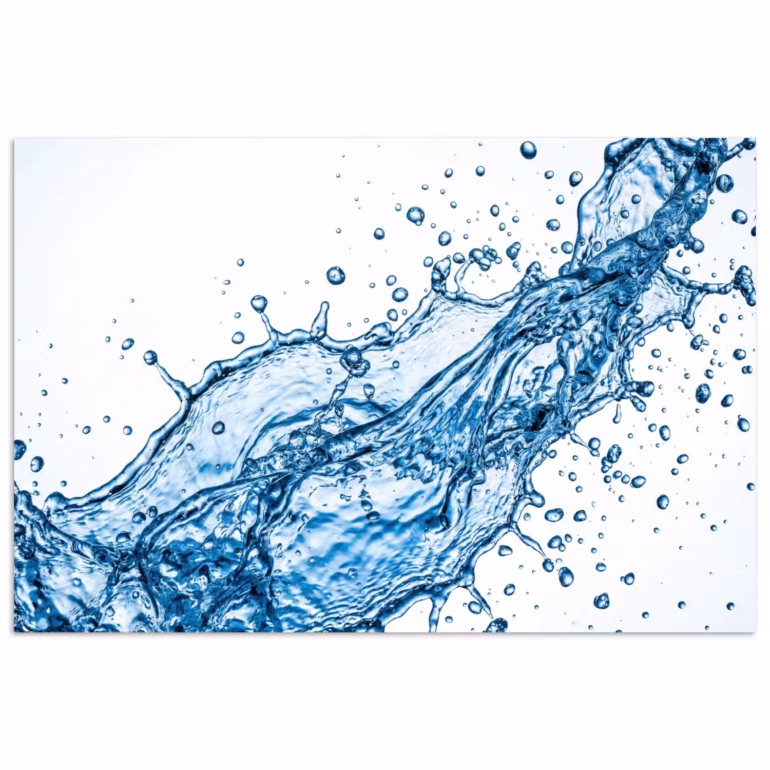 Spash - Water - Blauw poster papier klein -3d