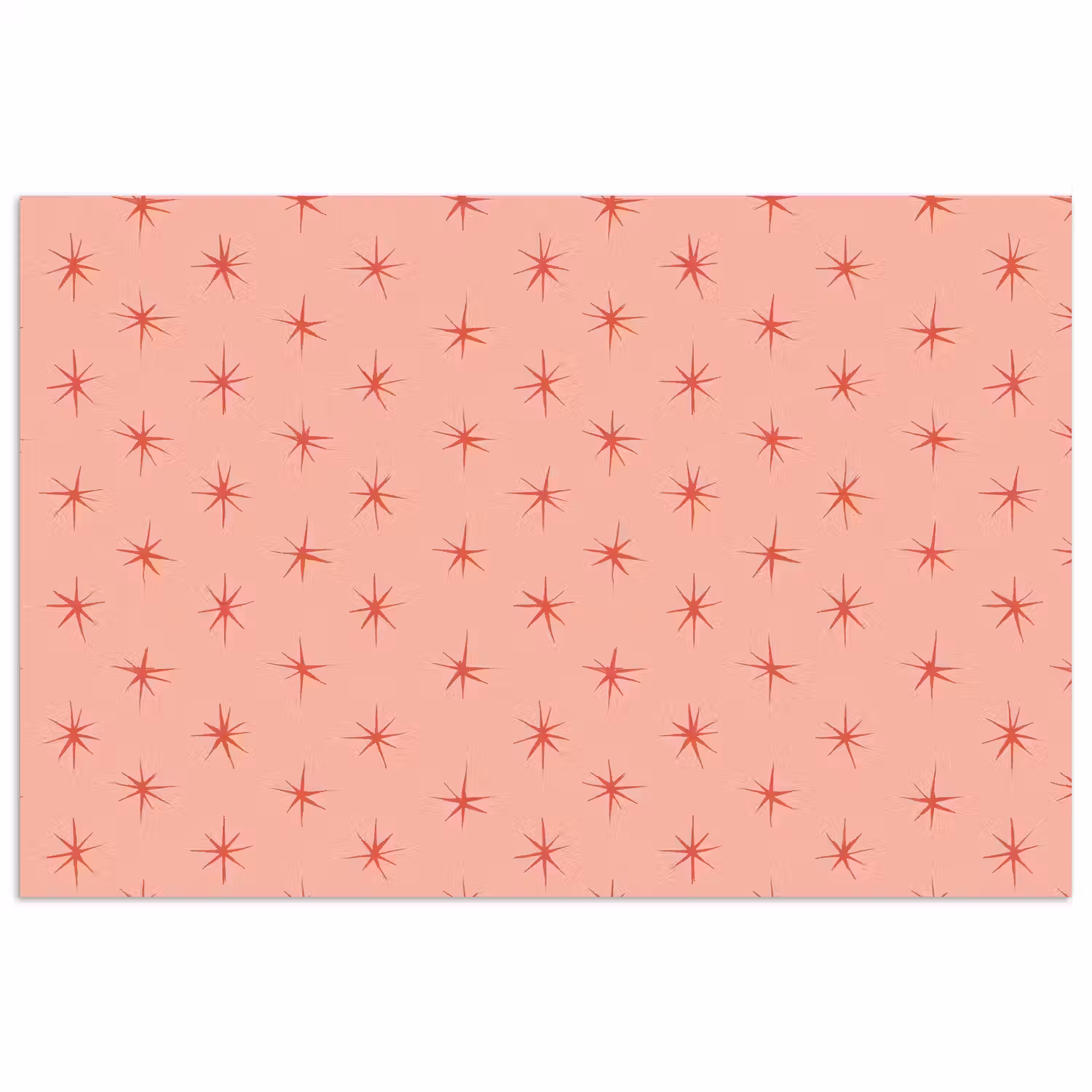 Sterretjes - Patroon - Oranje poster papier klein 62 -3d
