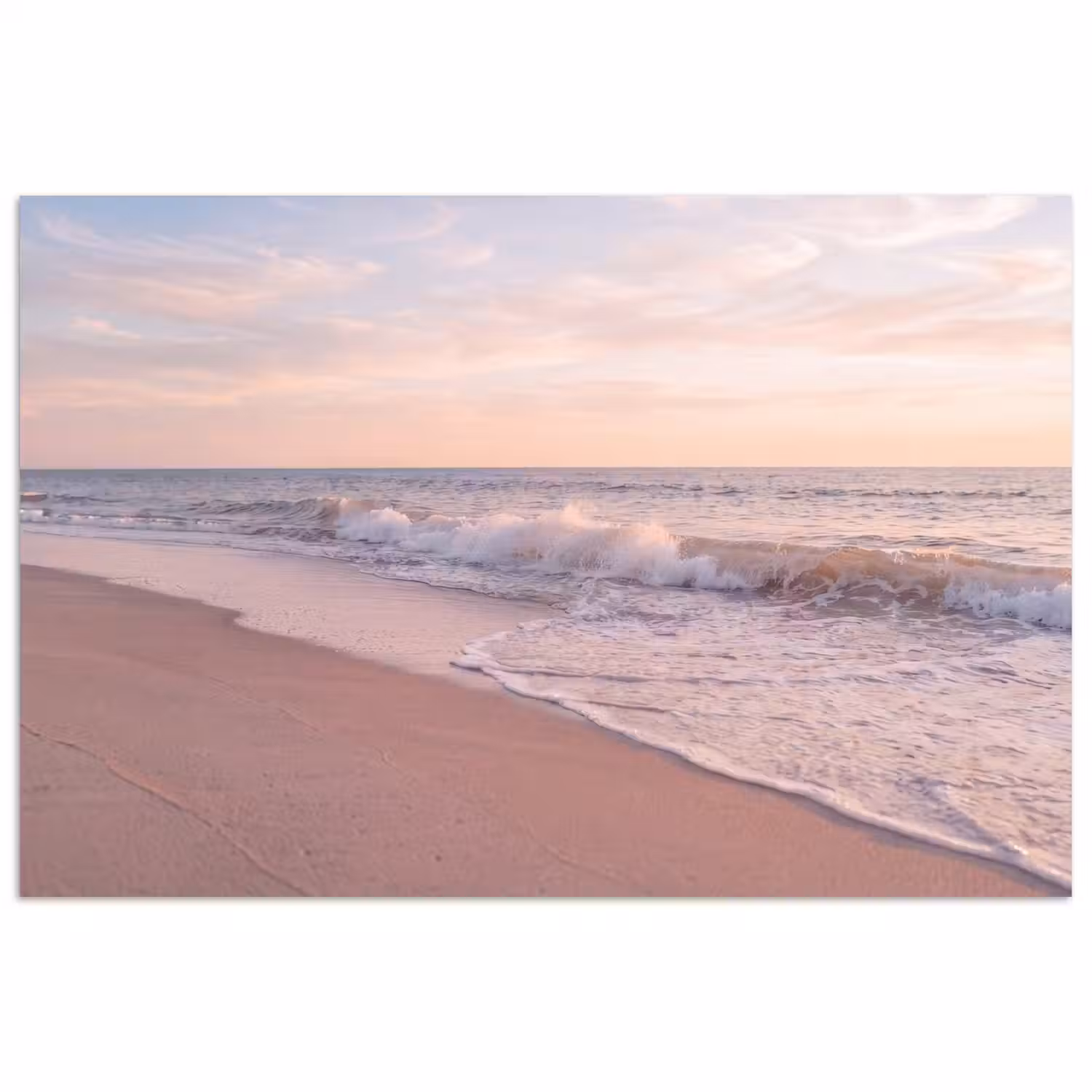 Strand - Zee - Golven - Natuur - Zonsondergang poster papier klein -3d
