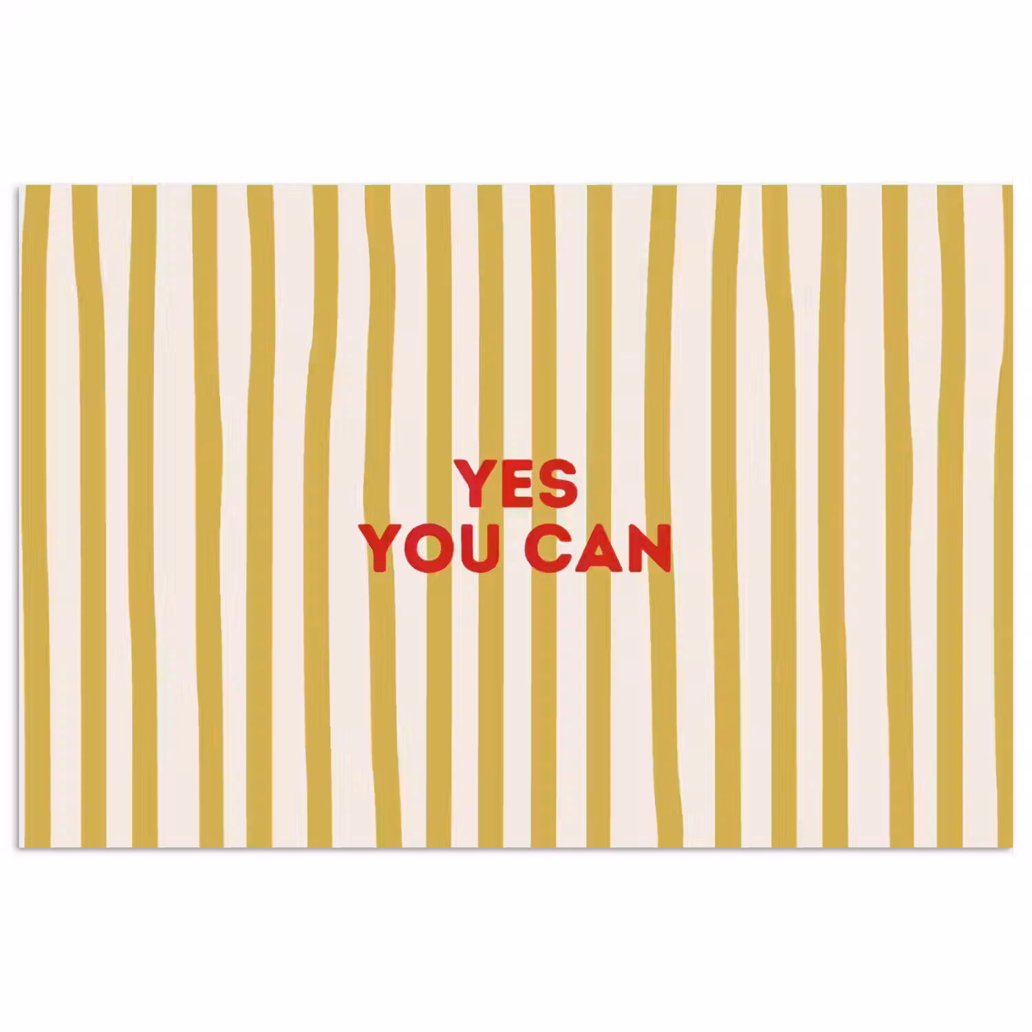 Strepen - Abstract - Yes you can - Rood poster papier klein -3d