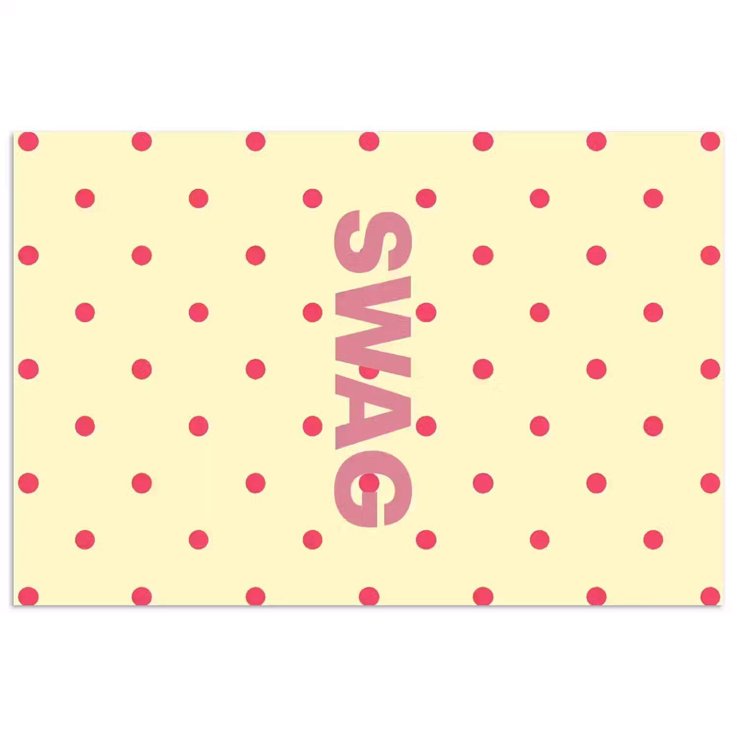 Swag - Roze - Stippen - Geel poster papier klein -3d