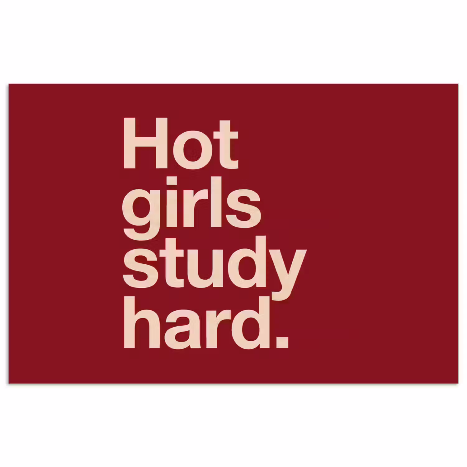Tekst - Studie - Motivatie - Modern - Rood poster papier klein -3d