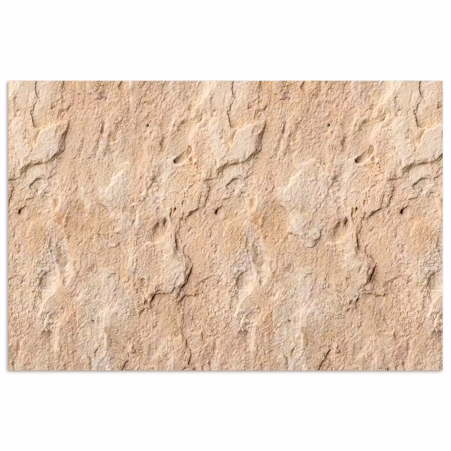 Textuur - Steen - Natuur - Beige poster papier klein -3d