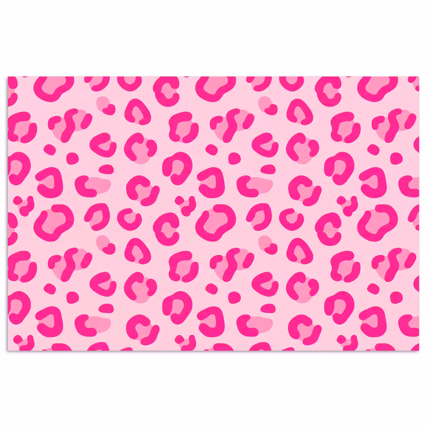 Dierenprint - Patroon - Abstract - Modern - Roze poster papier klein -3d